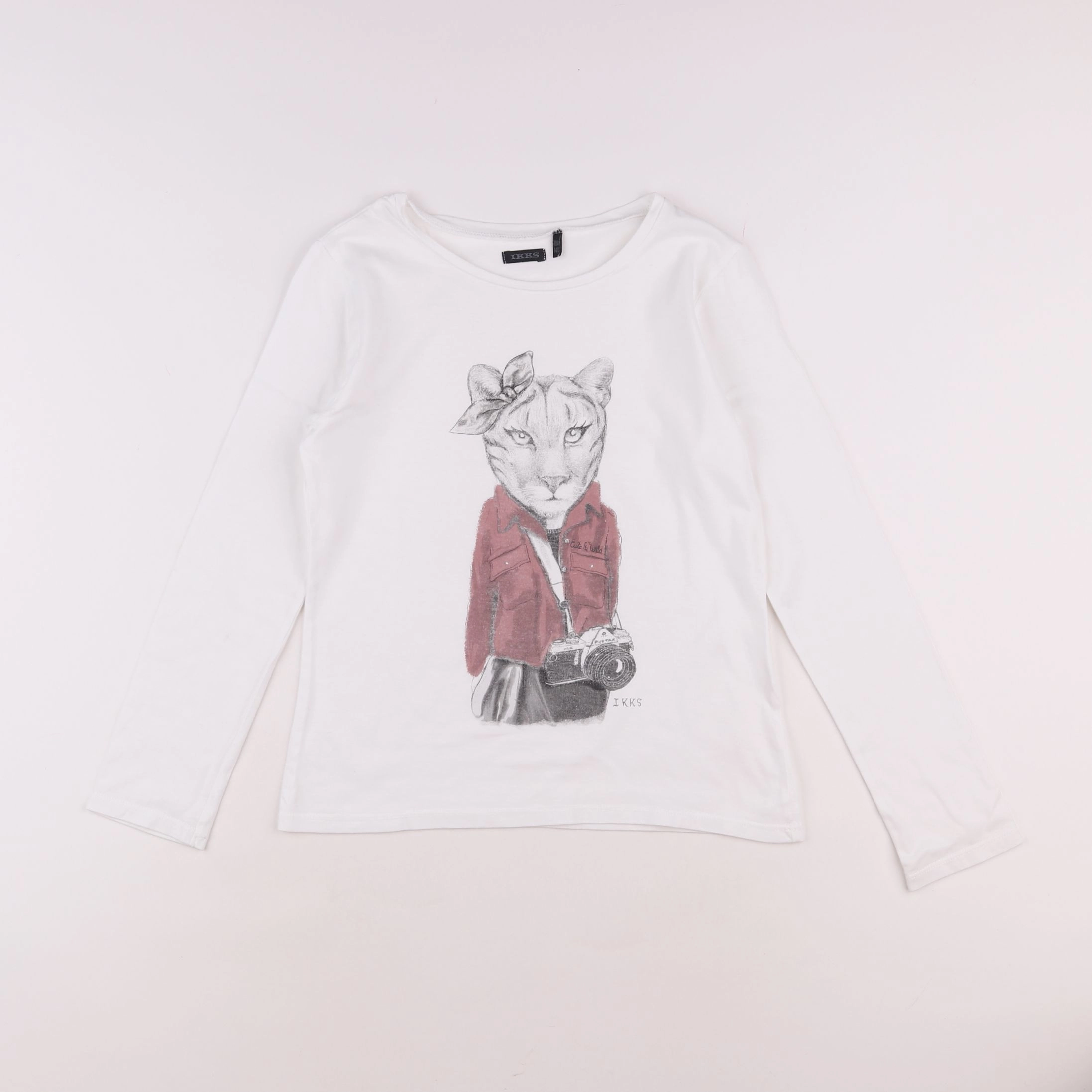 IKKS - tee-shirt blanc - 10 ans