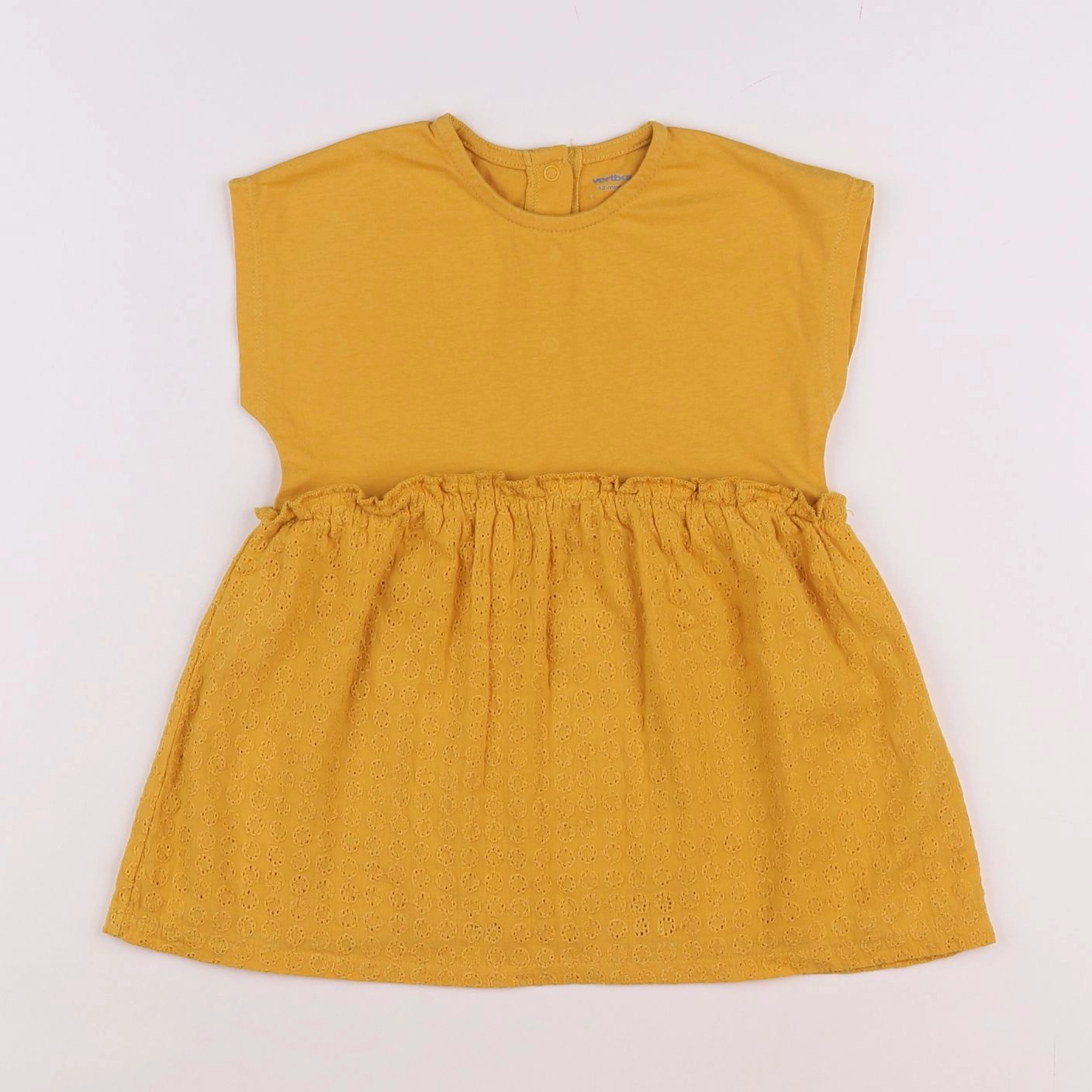 Vertbaudet - robe jaune - 12 mois