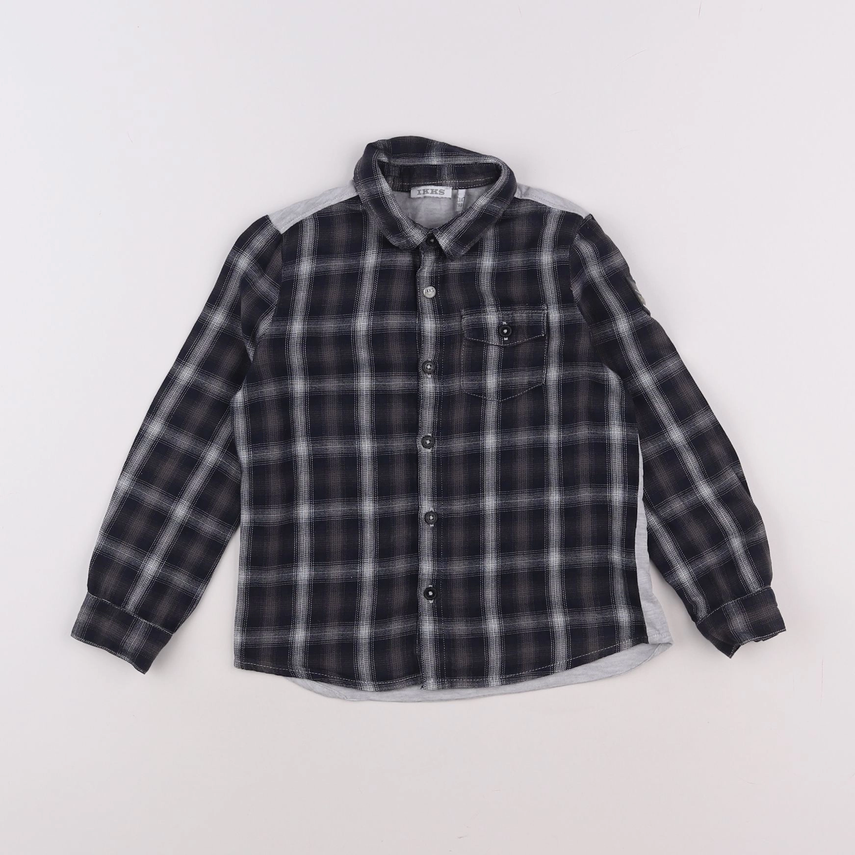 IKKS - chemise bleu, gris - 3 ans