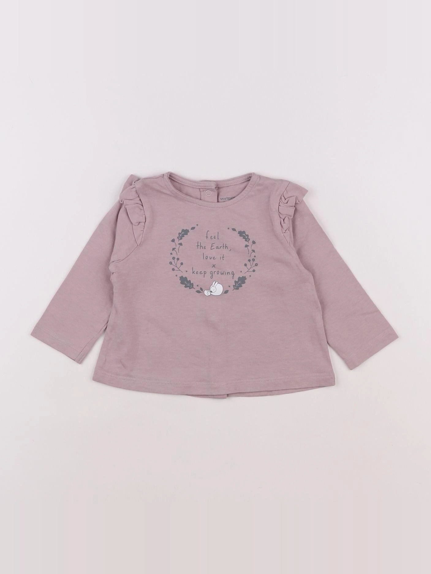 Vertbaudet - tee-shirt violet - 9 mois