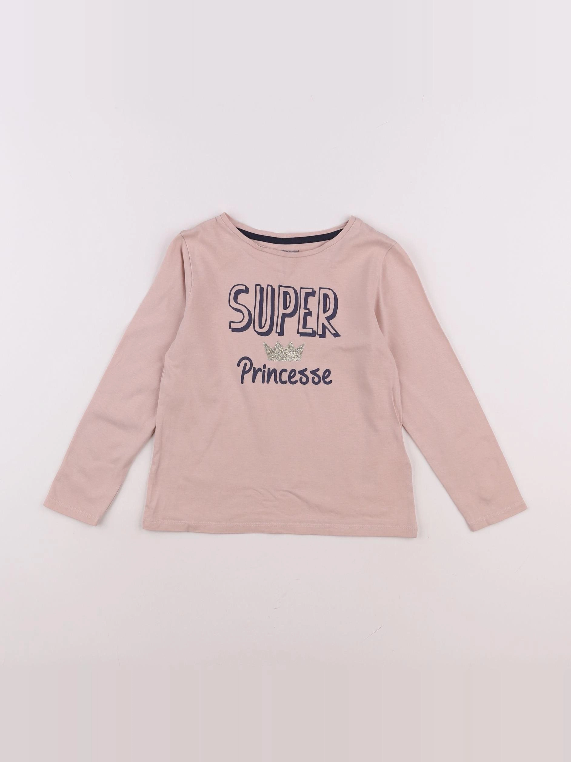 Vertbaudet - tee-shirt rose - 6 ans