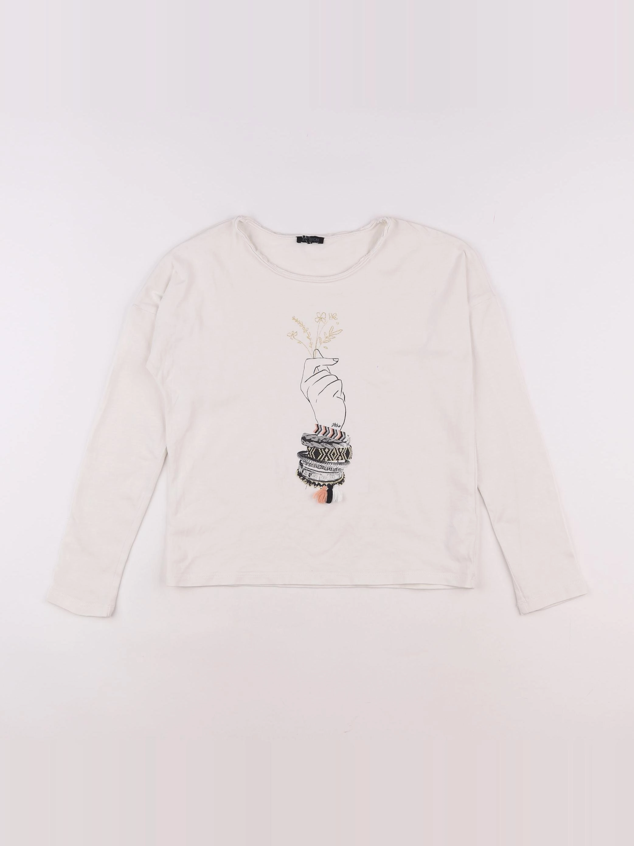 IKKS - tee-shirt blanc - 10 ans