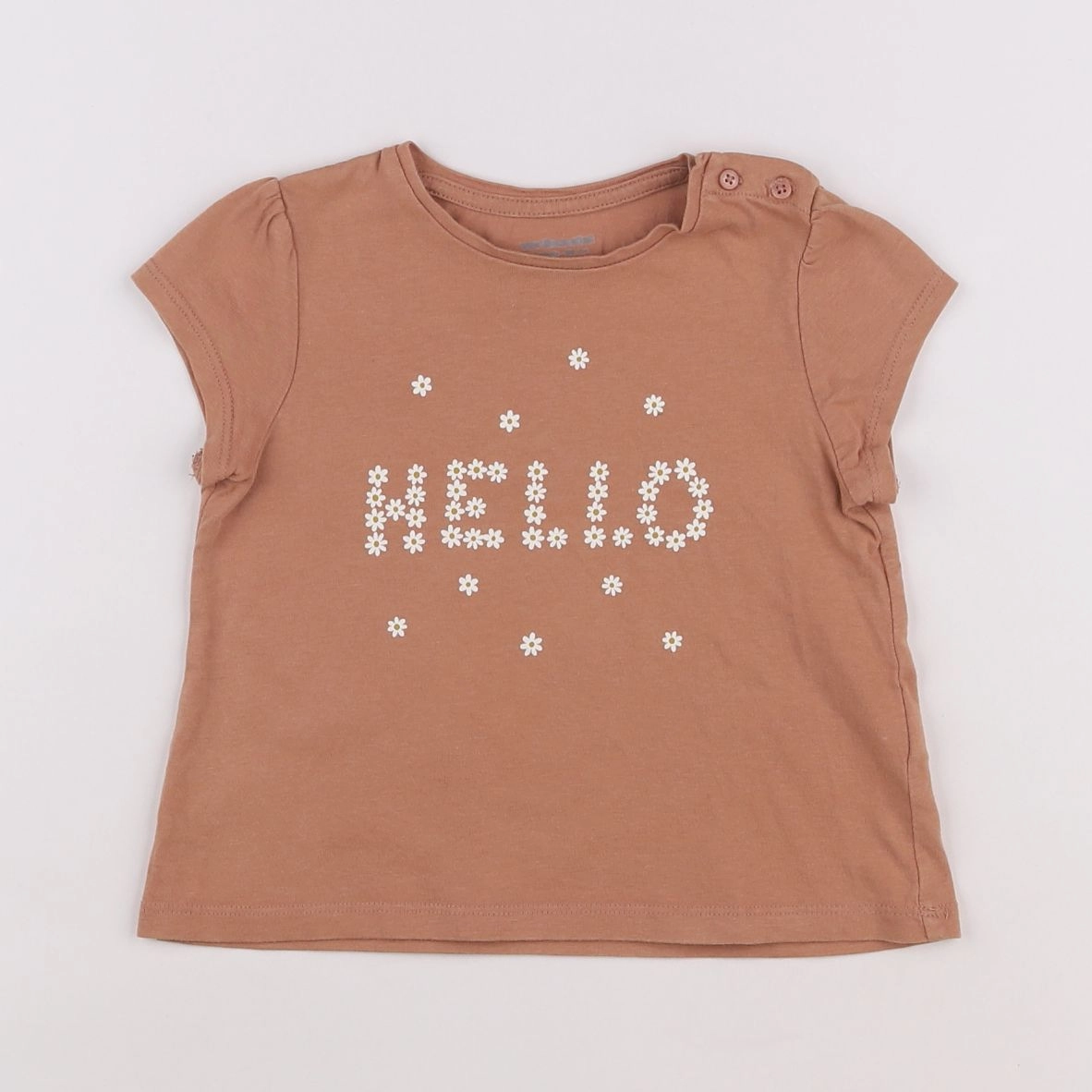 Vertbaudet - tee-shirt marron - 2 ans