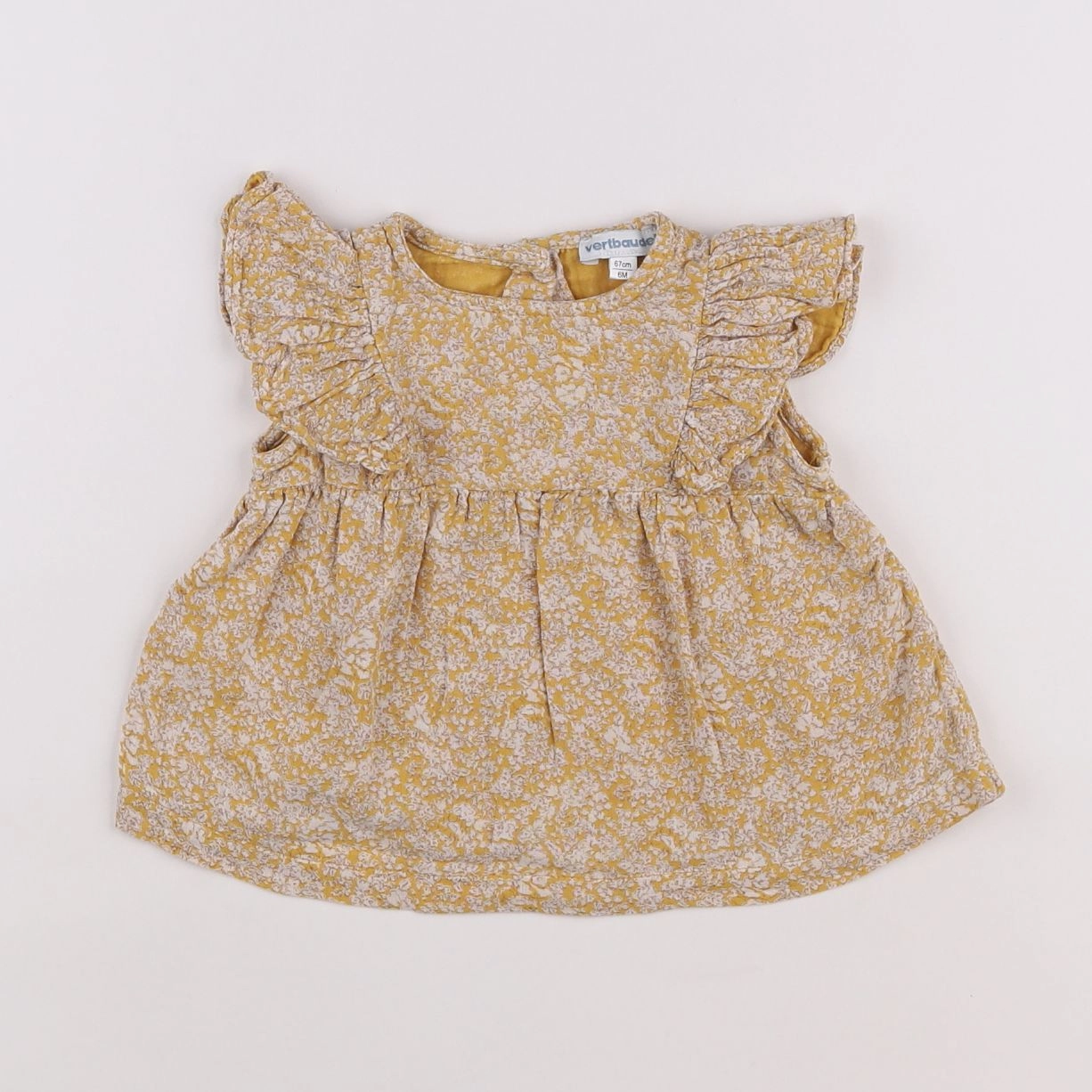 Vertbaudet - blouse jaune - 6 mois