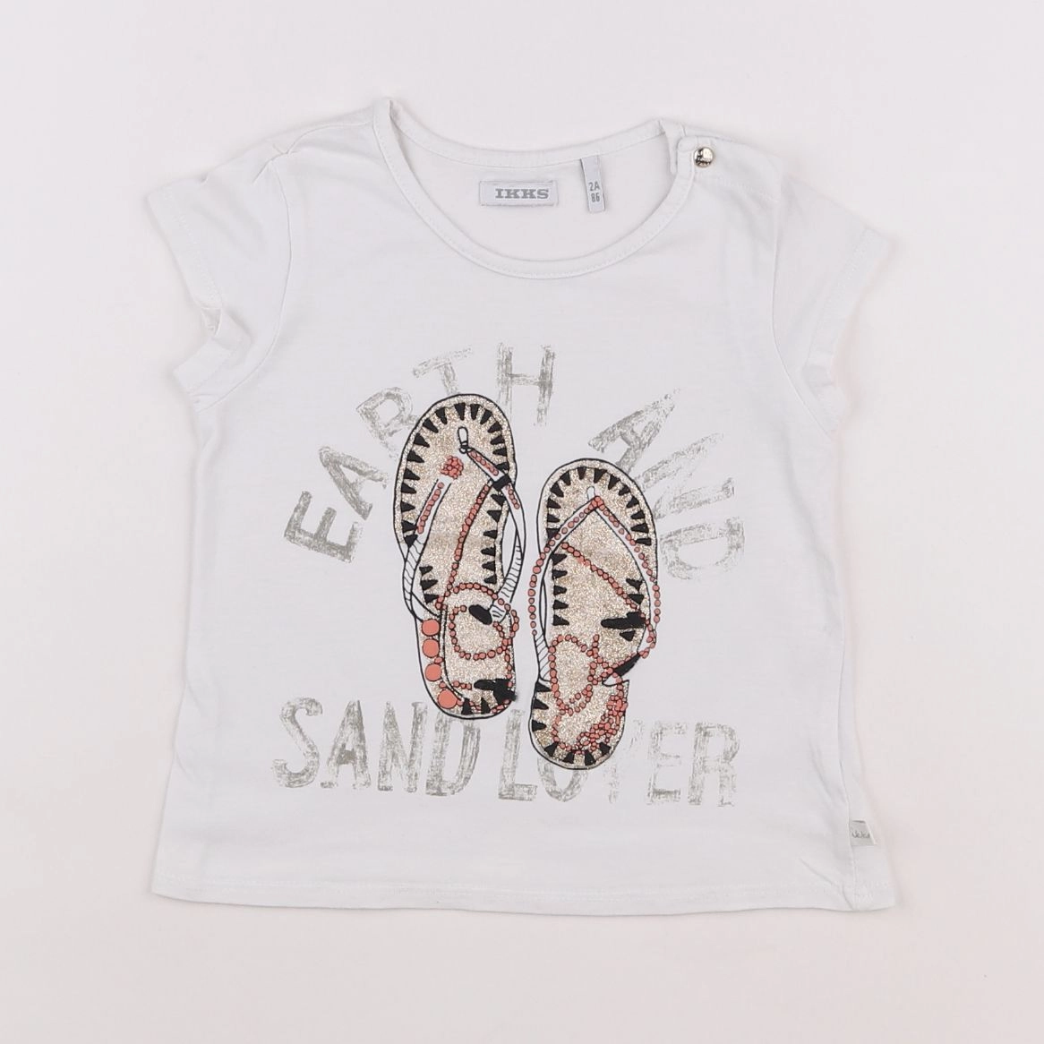IKKS - tee-shirt blanc - 2 ans