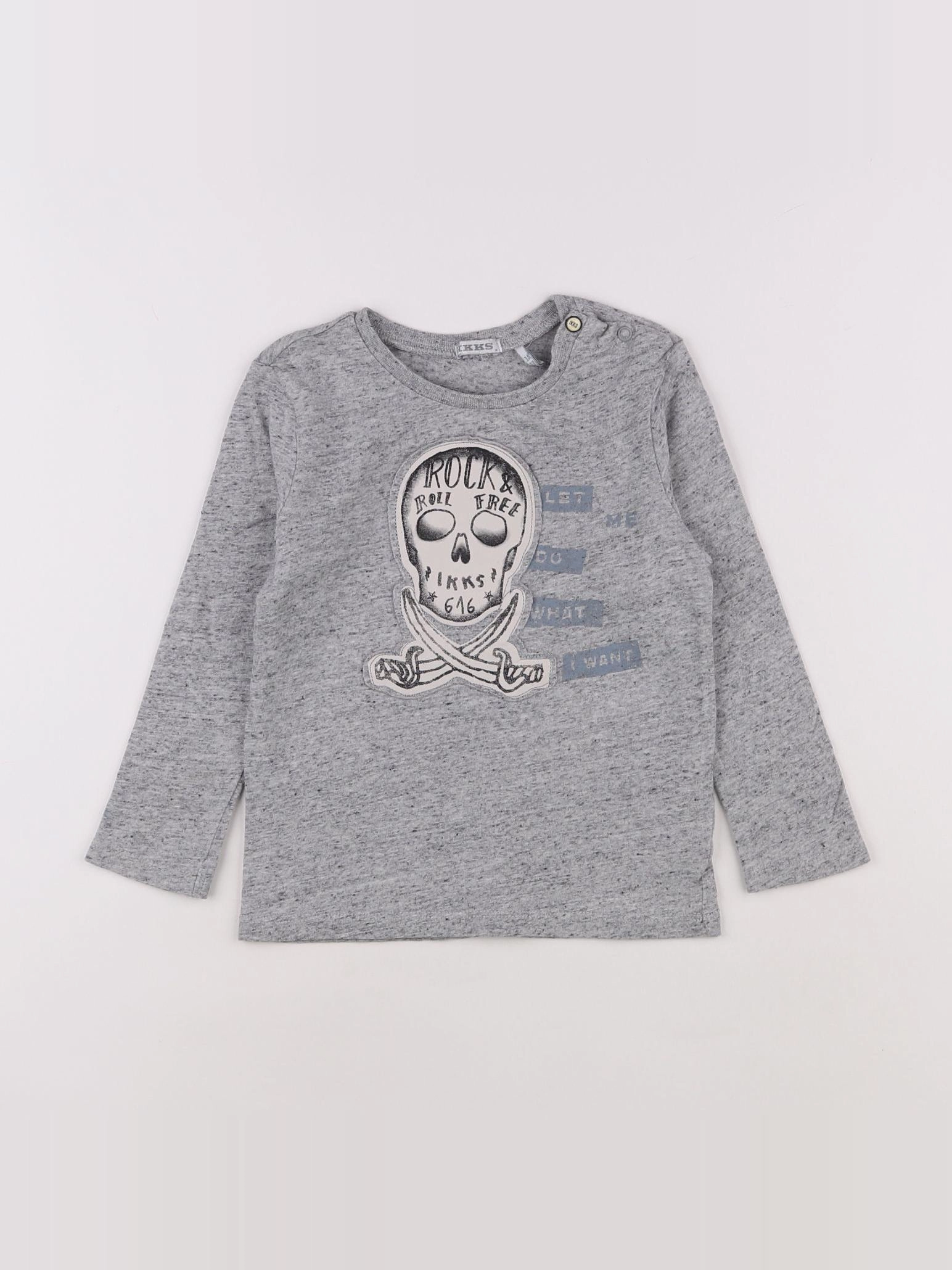 IKKS - tee-shirt gris - 3 ans