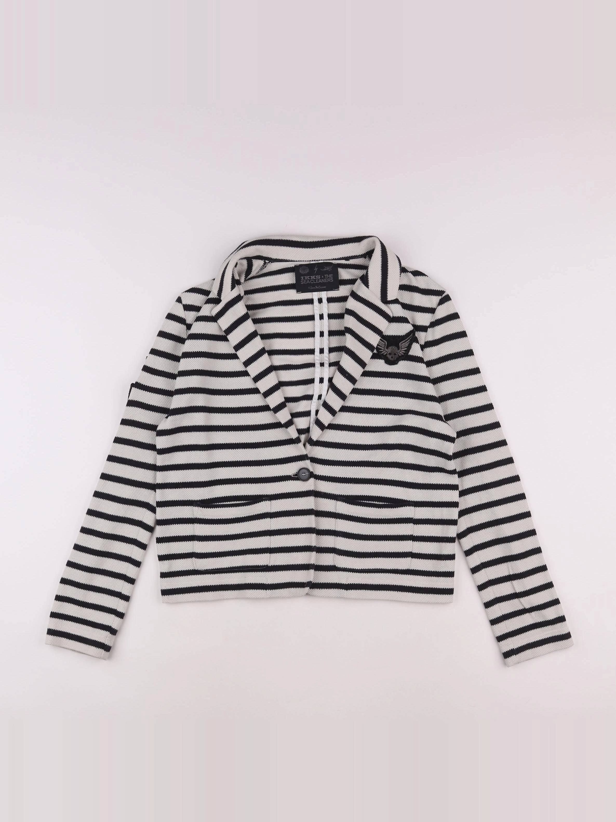 IKKS - veste blanc, noir - 10 ans