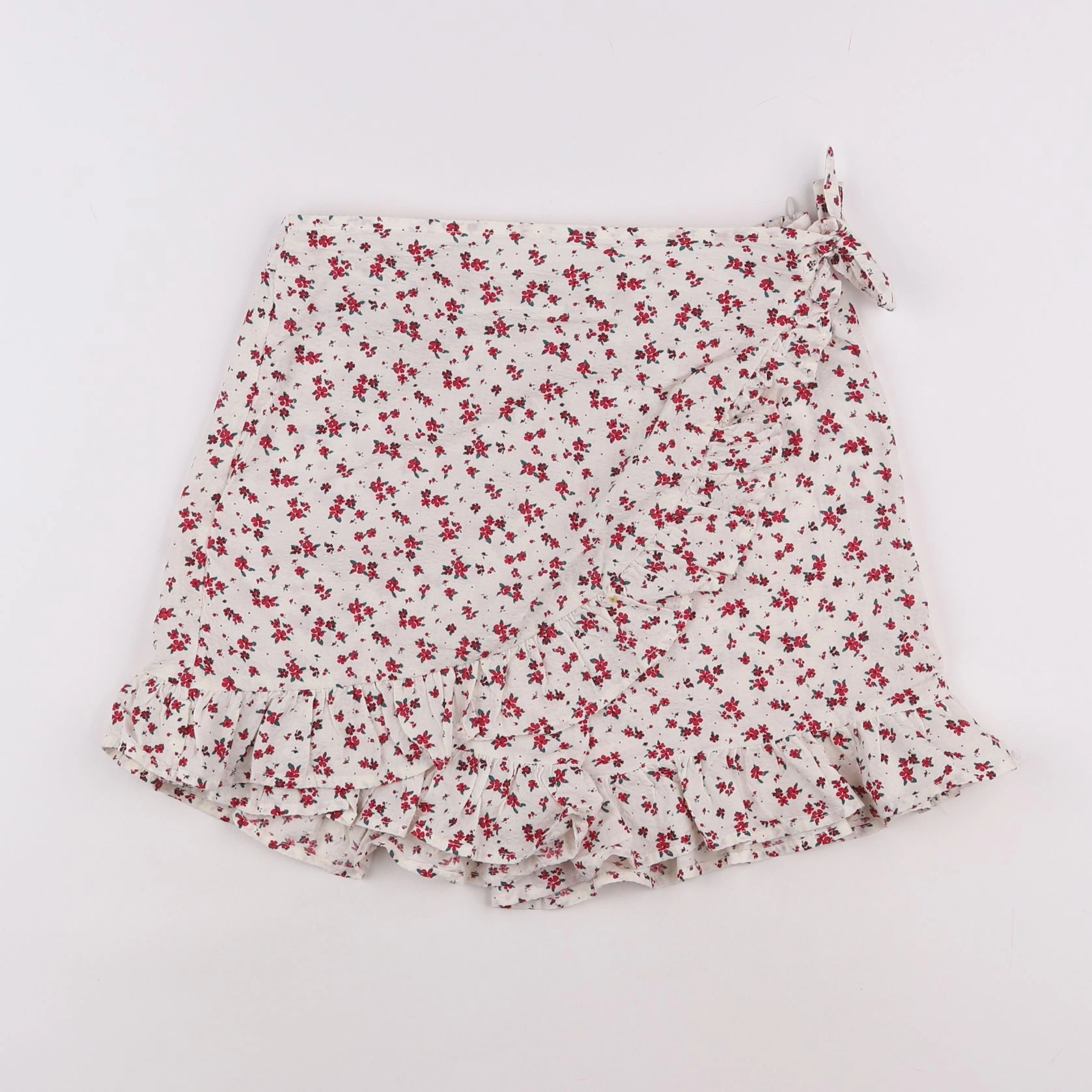 Vertbaudet - short beige, rouge - 10 ans