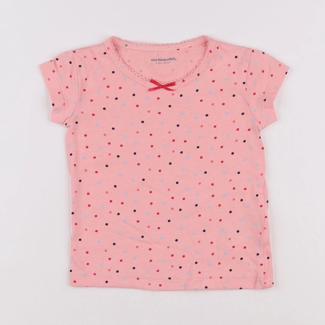 Vertbaudet - maillot de corps rose - 2 ans