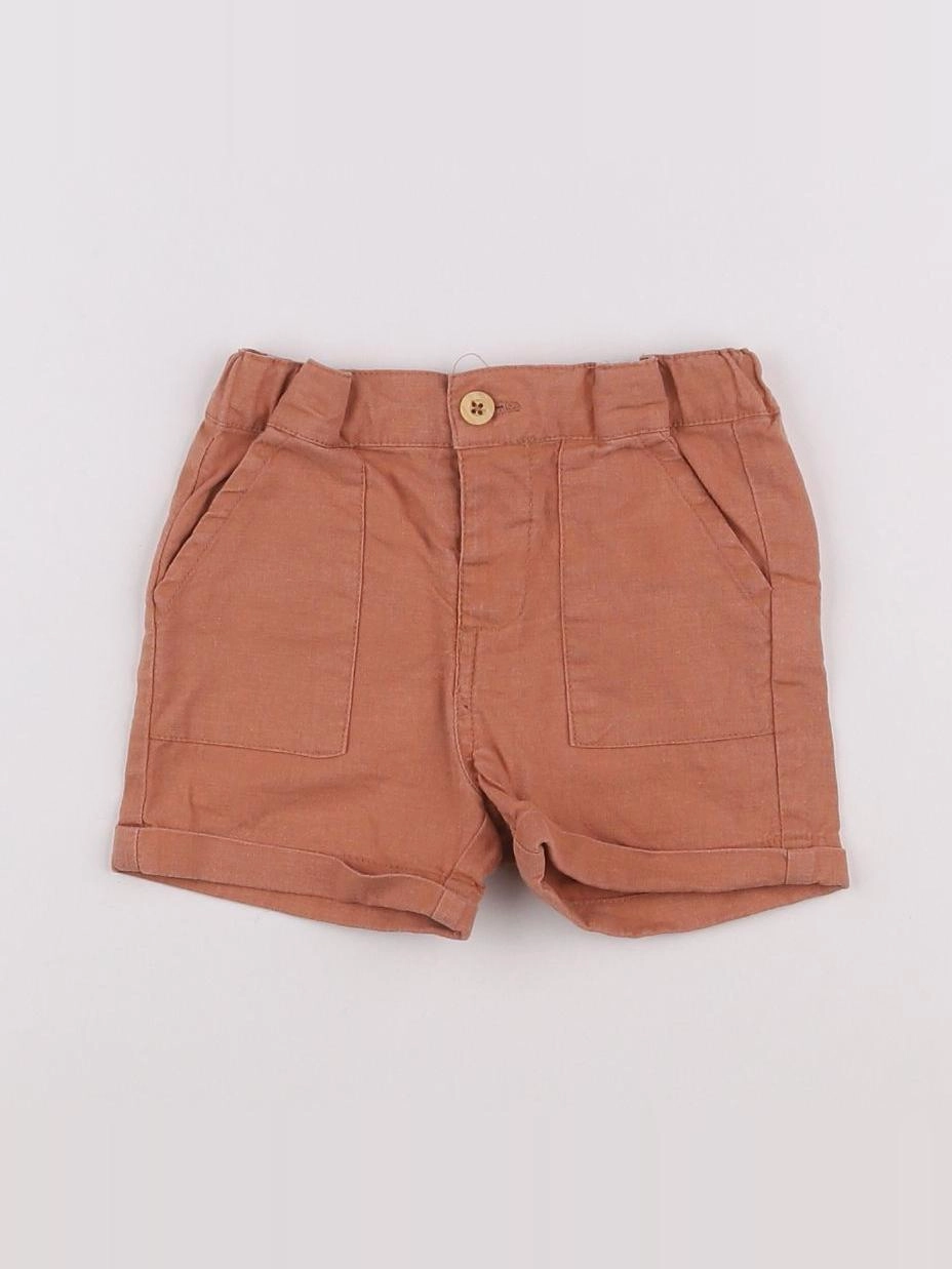 Vertbaudet - short orange - 6 mois
