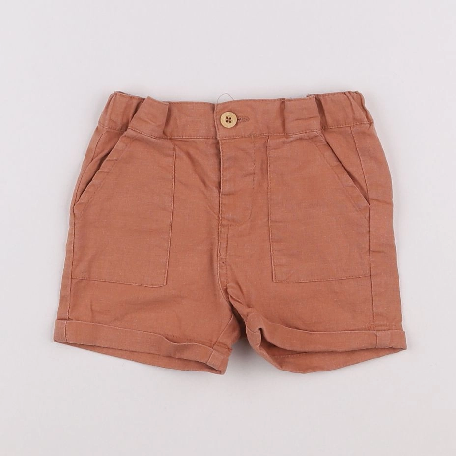 Vertbaudet - short orange - 6 mois