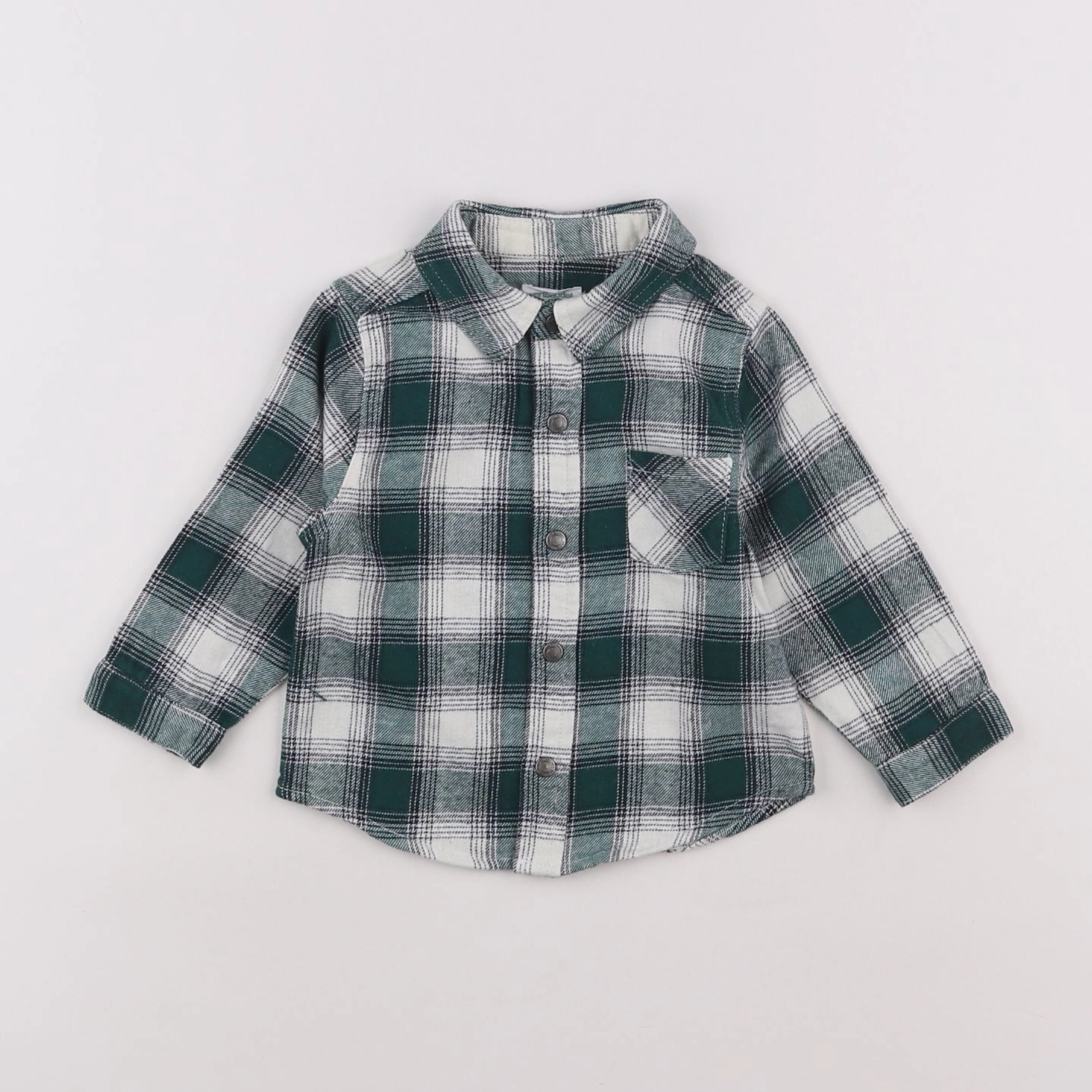 Vertbaudet - chemise vert - 12 mois