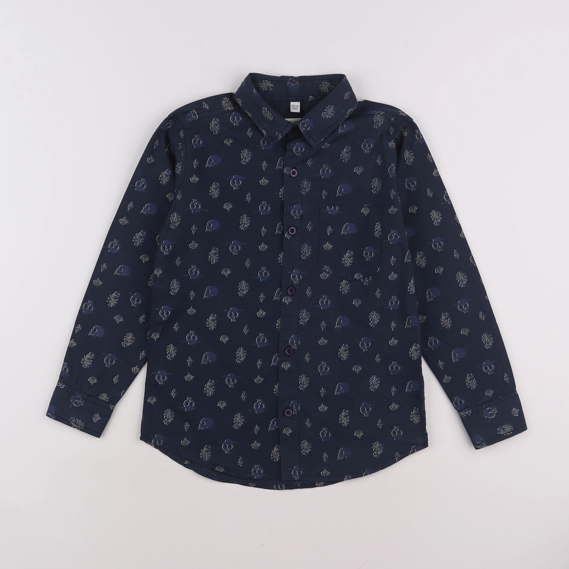 Vertbaudet - chemise bleu - 8 ans