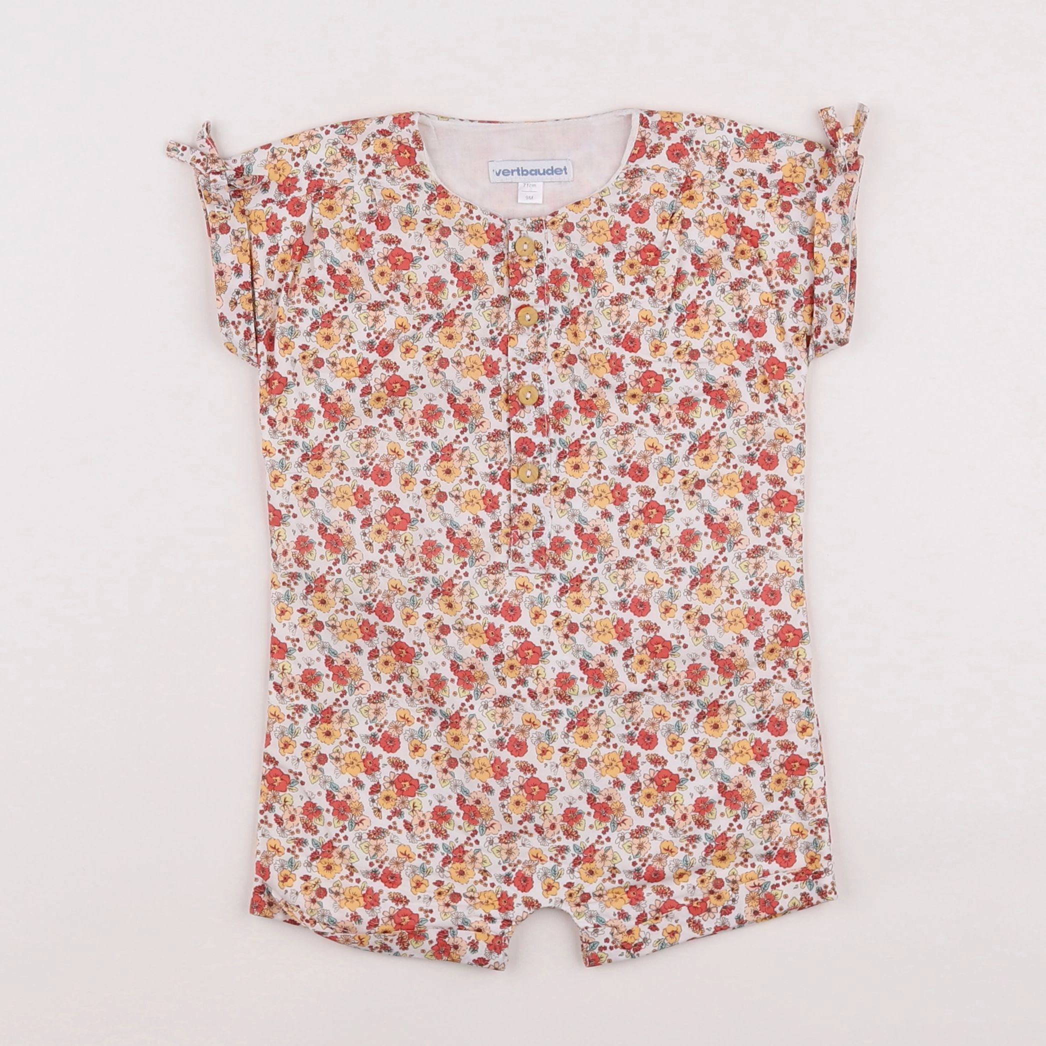 Vertbaudet - combinaison multicolore - 9 mois
