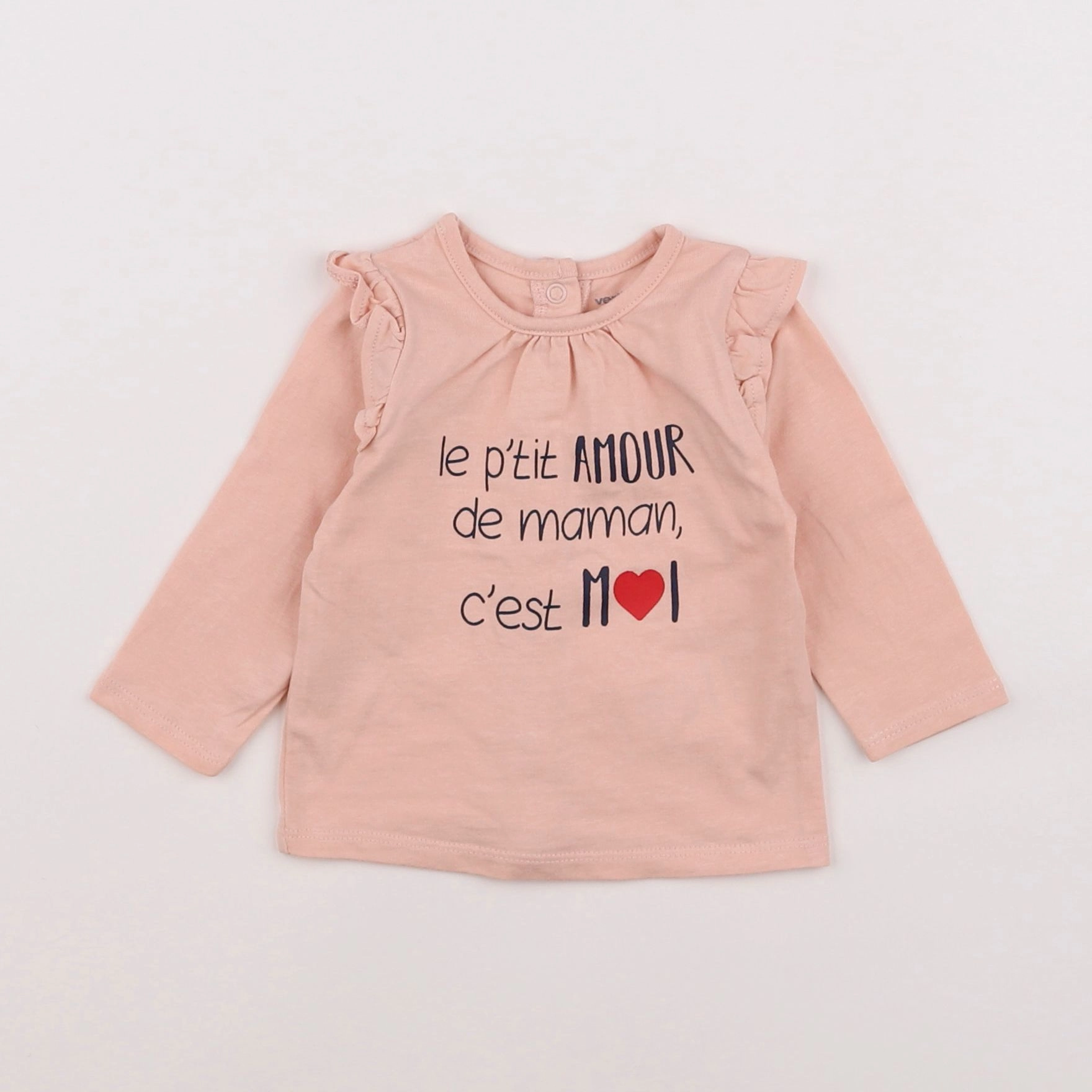 Vertbaudet - tee-shirt rose - 3 mois