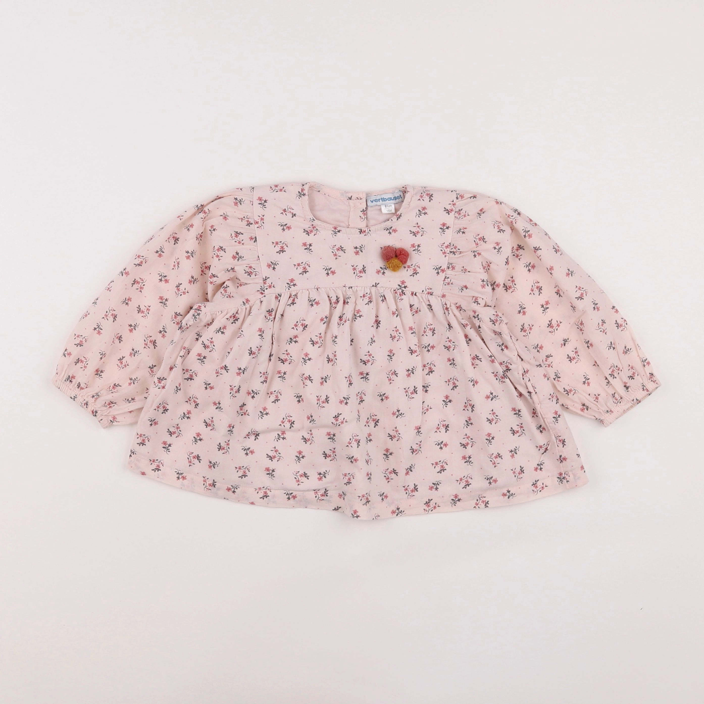 Vertbaudet - blouse rose - 18 mois