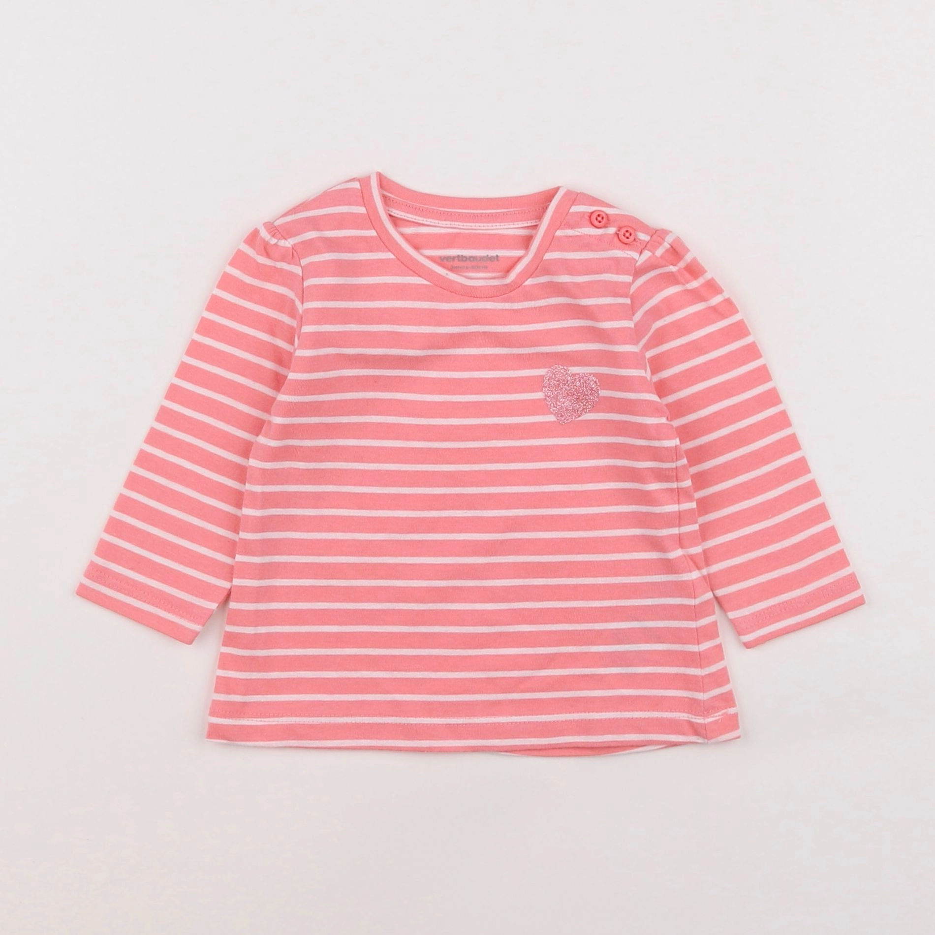 Vertbaudet - tee-shirt rose - 3 mois