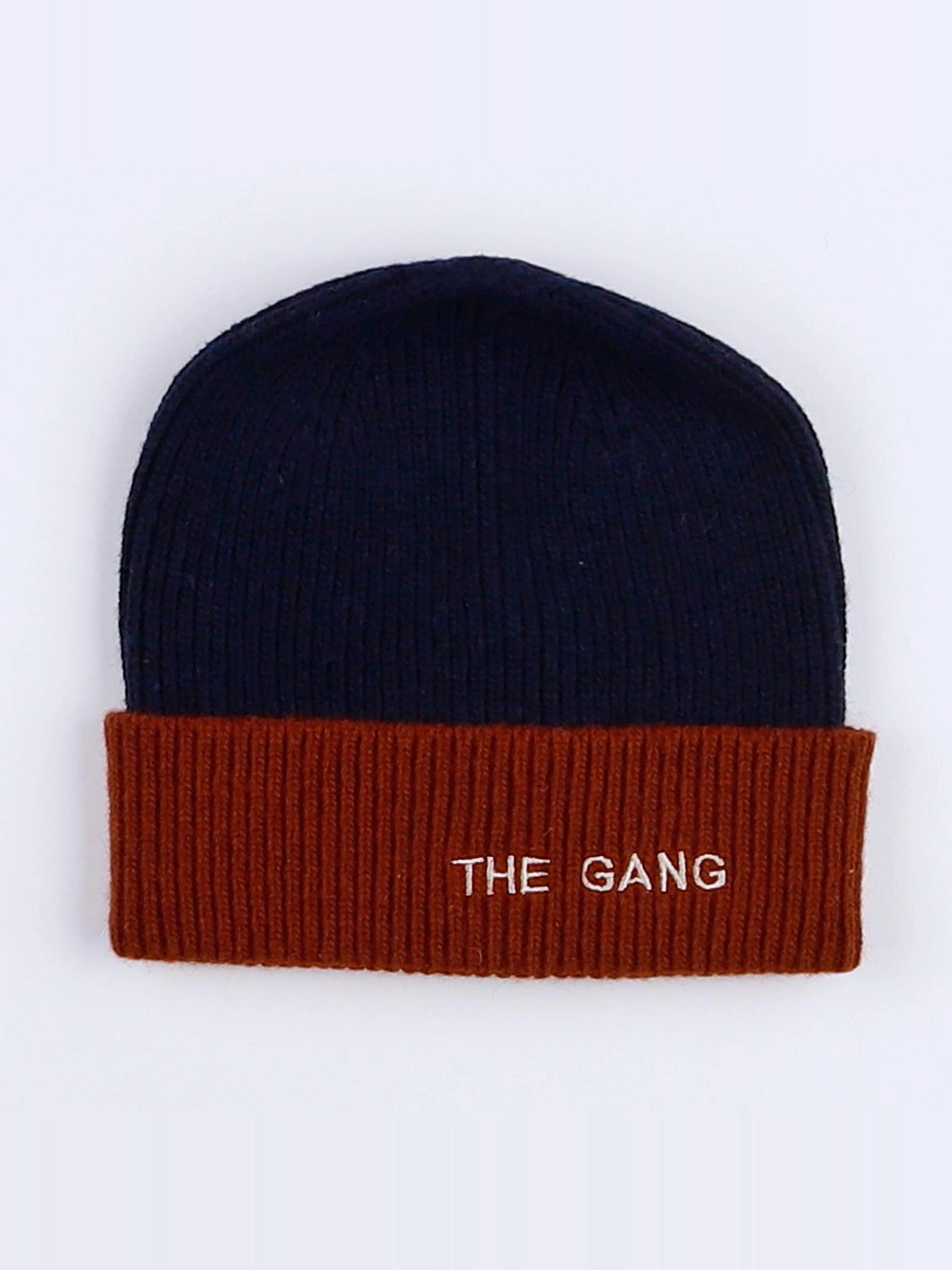 Chamaye - bonnet "THE GANG" bleu. marron - 3/6 mois"