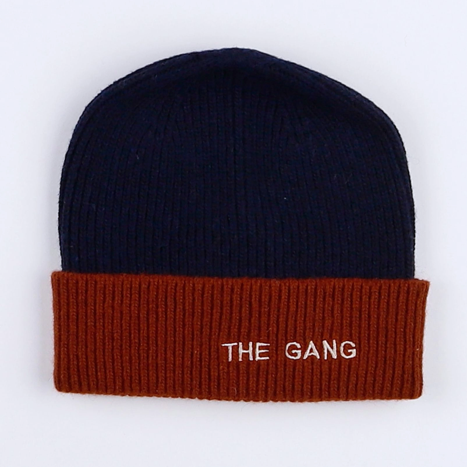 Chamaye - bonnet "THE GANG" bleu. marron - 3/6 mois"