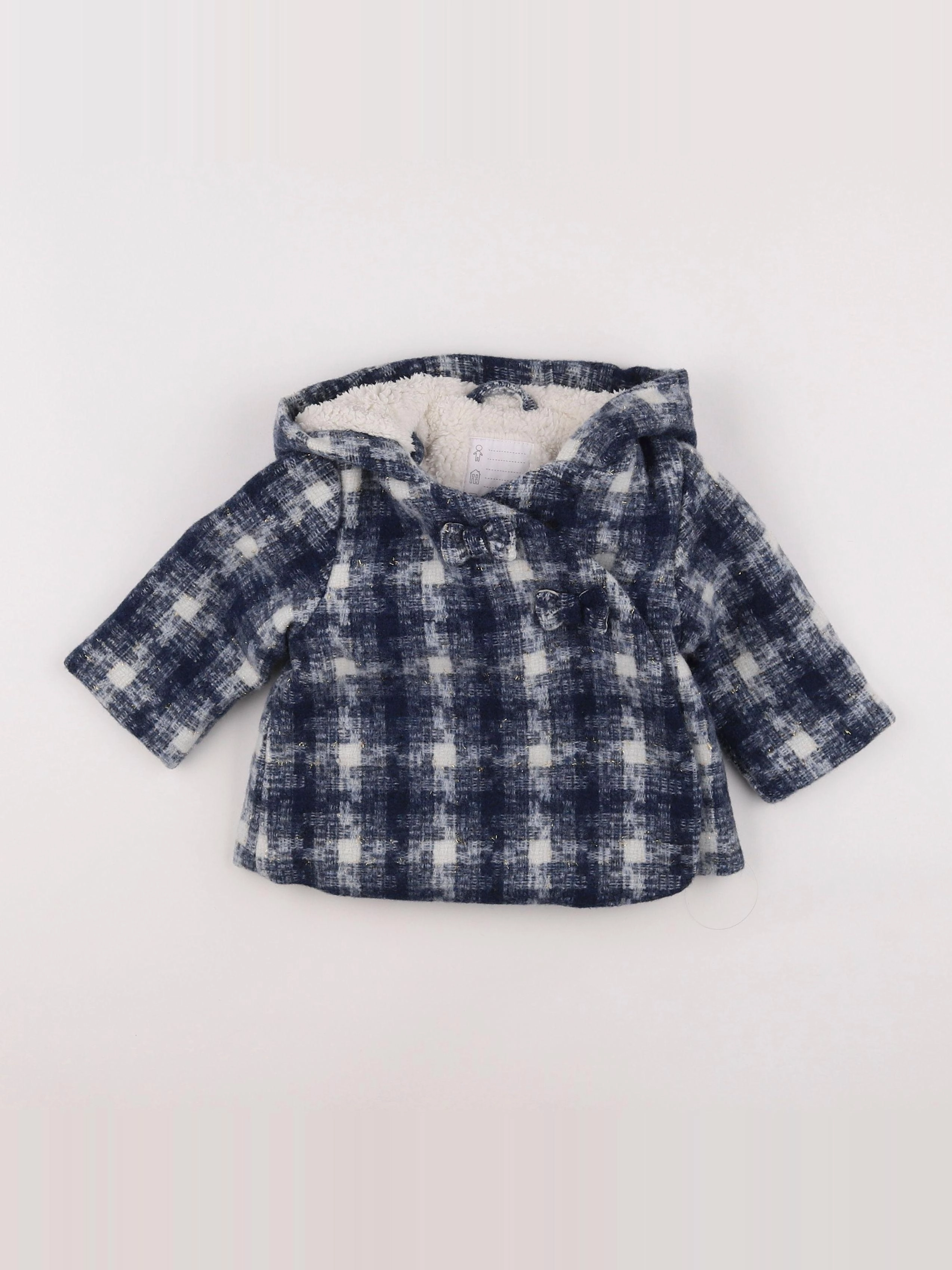 Vertbaudet - manteau bleu - 9 mois