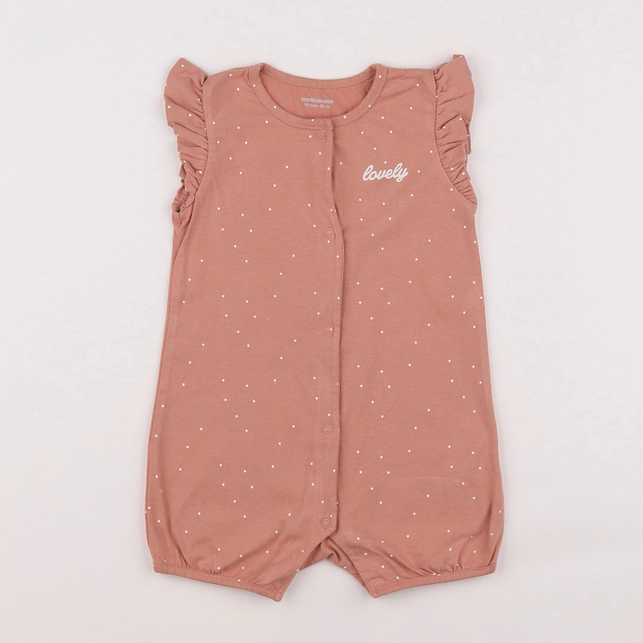 Vertbaudet - pyjama coton rose - 18 mois