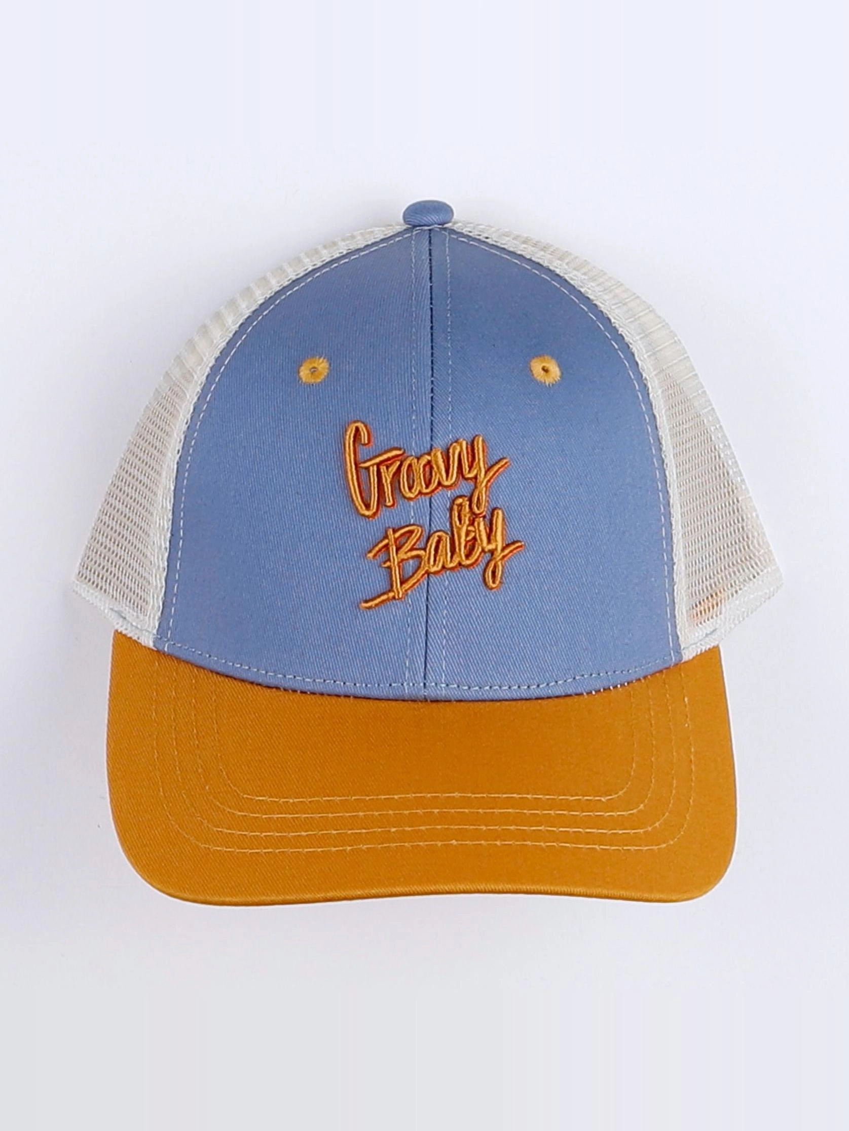 Chamaye - casquette "GROOVY BABY" bleu. jaune - 7/12 ans"