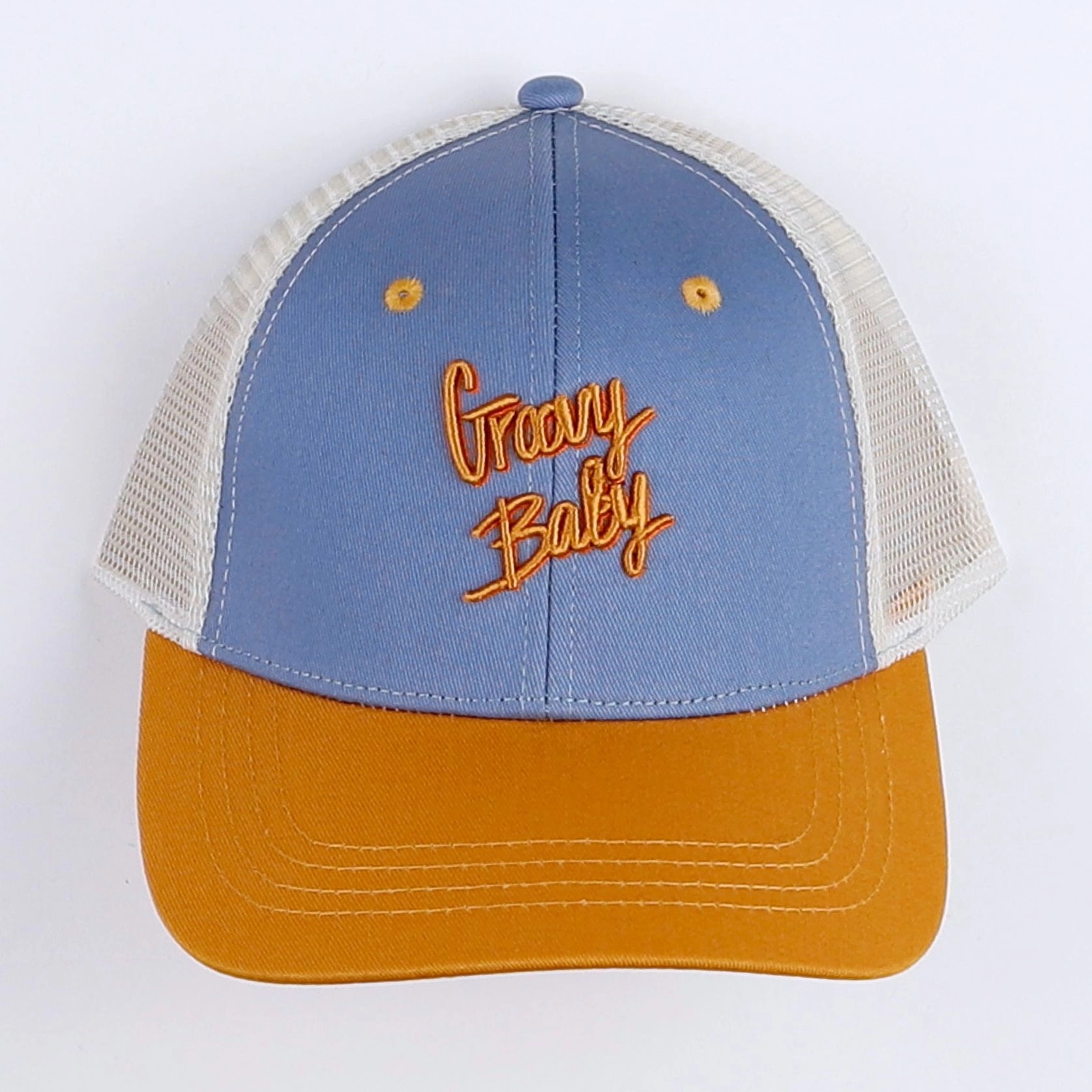 Chamaye - casquette "GROOVY BABY" bleu. jaune - 3/6 ans"