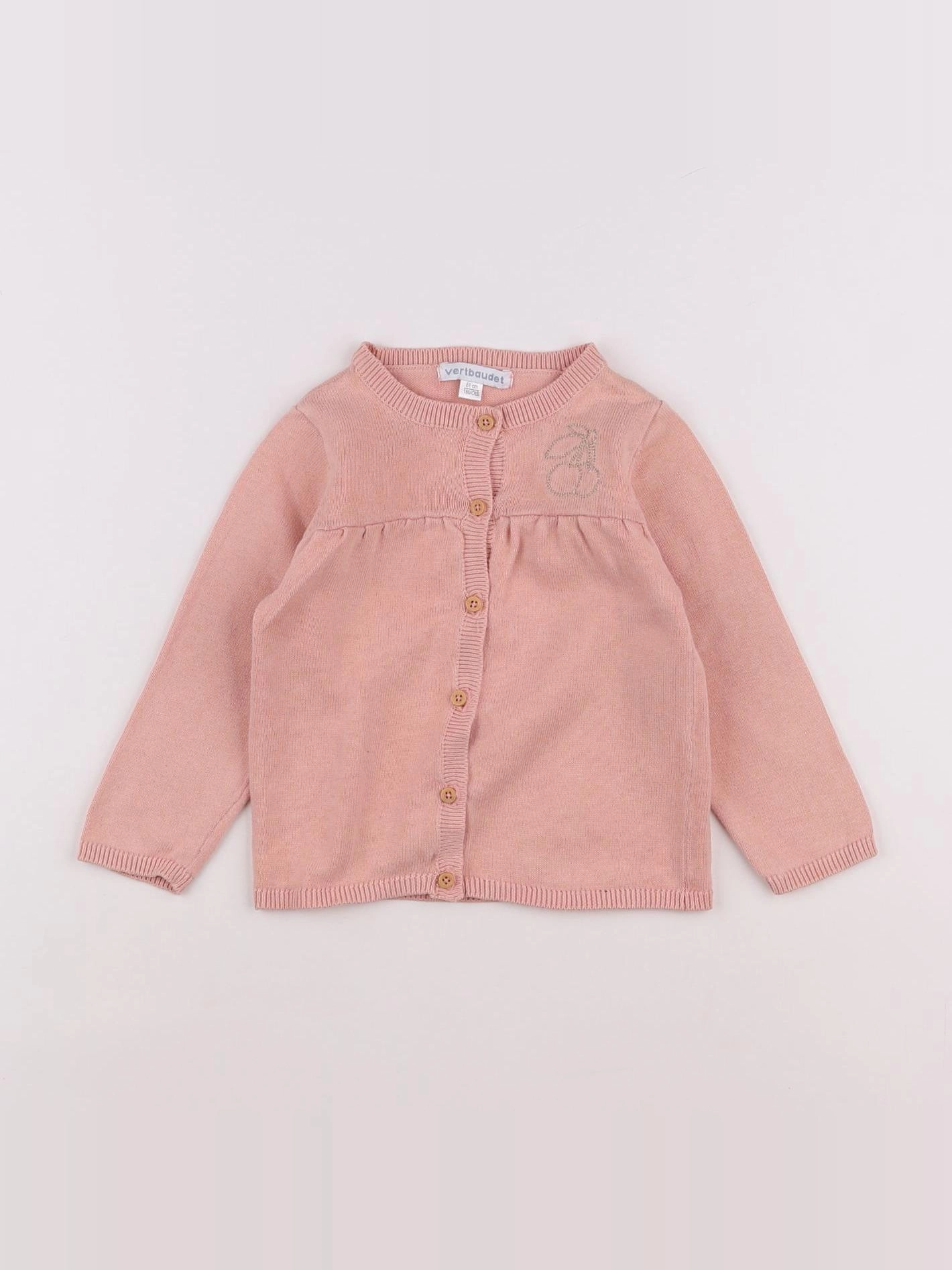 Vertbaudet - gilet rose - 18 mois