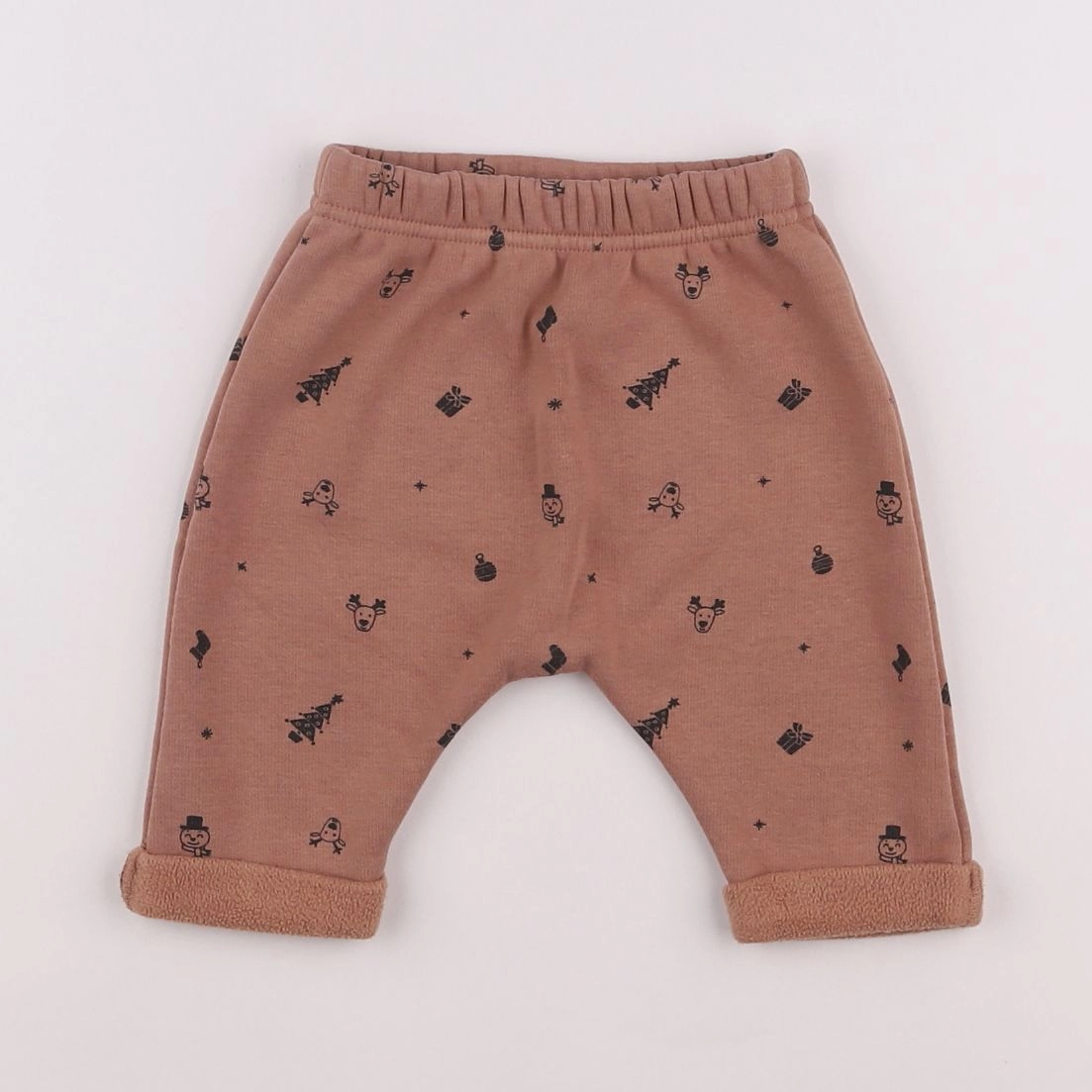 Vertbaudet - sarouel marron - 3 mois