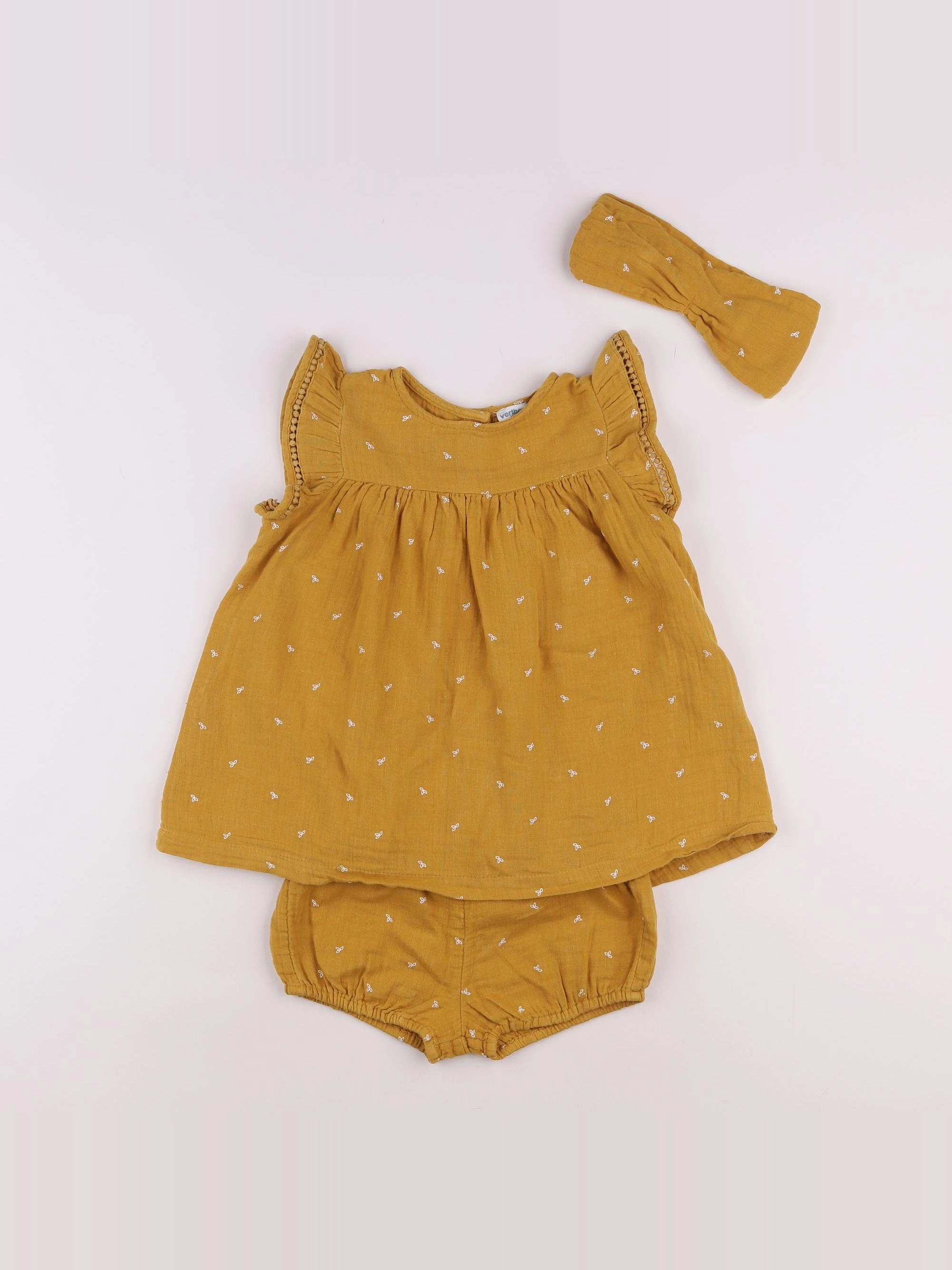 Vertbaudet - robe jaune - 12/18 mois