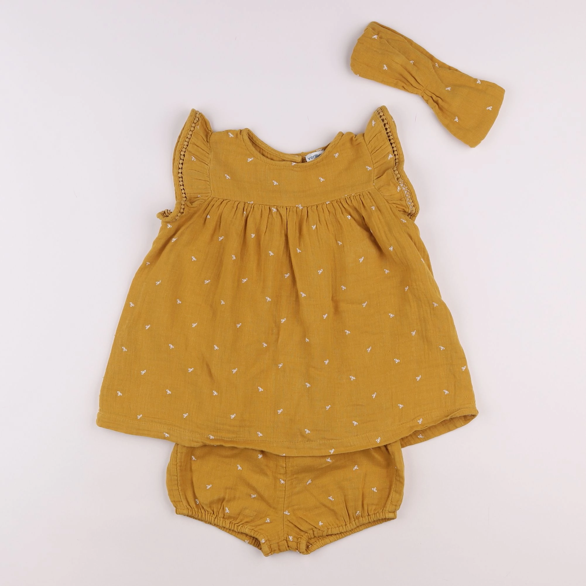 Vertbaudet - robe jaune - 12/18 mois
