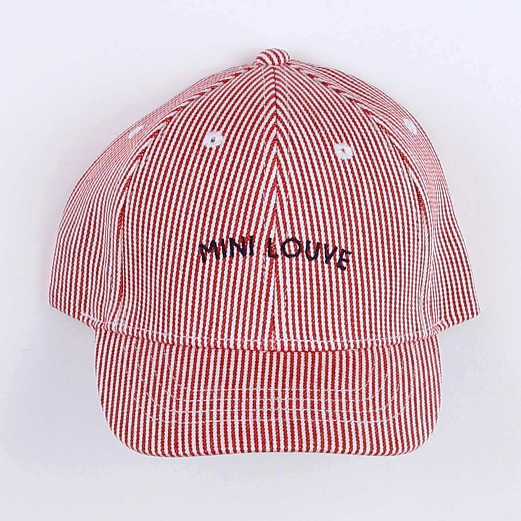 Chamaye - casquette "MINI LOUVE" rouge. blanc - 7/12 ans"