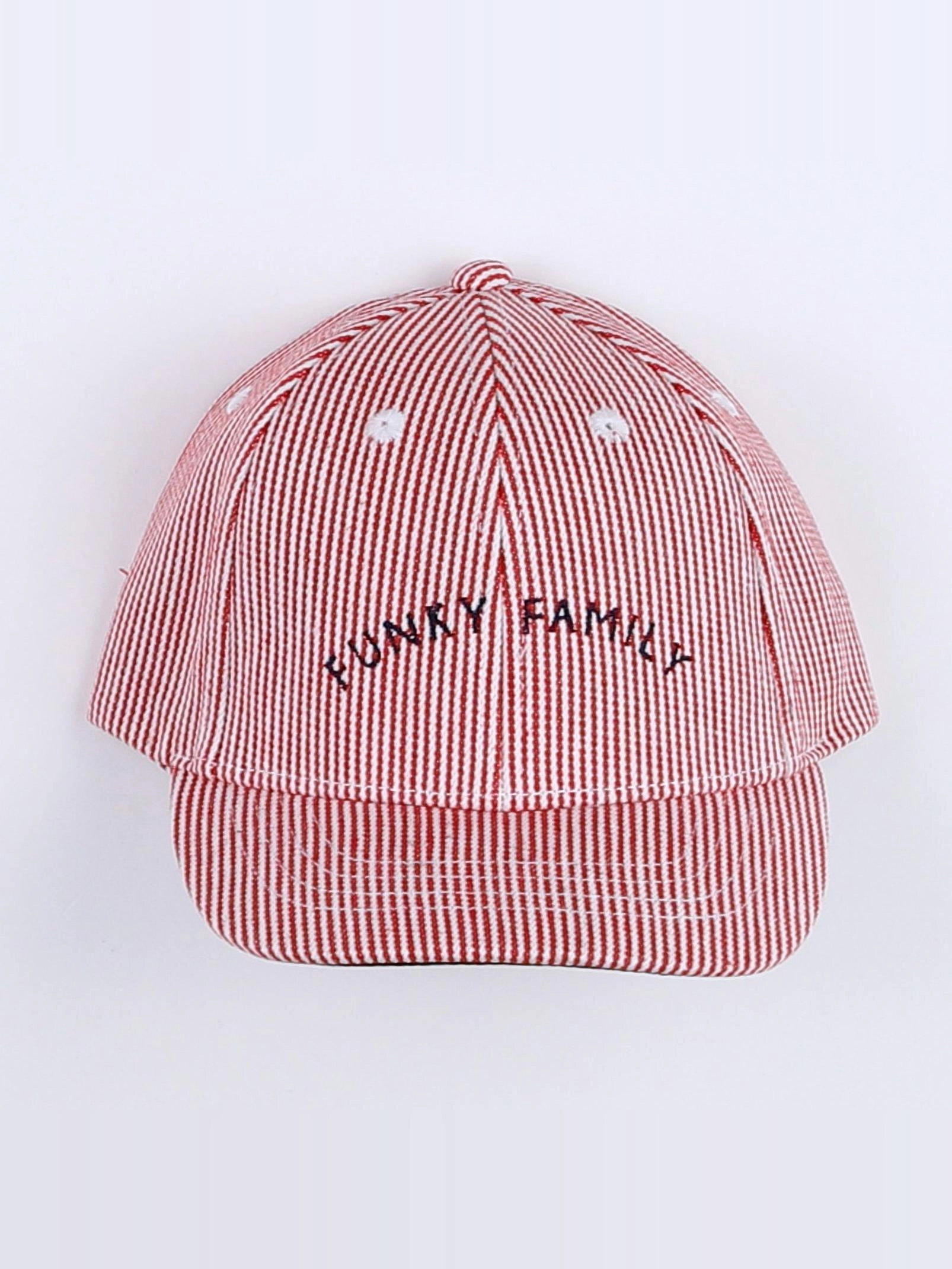 Chamaye - casquette "FUNKY FAMILY" rouge. blanc - 7/12 ans"
