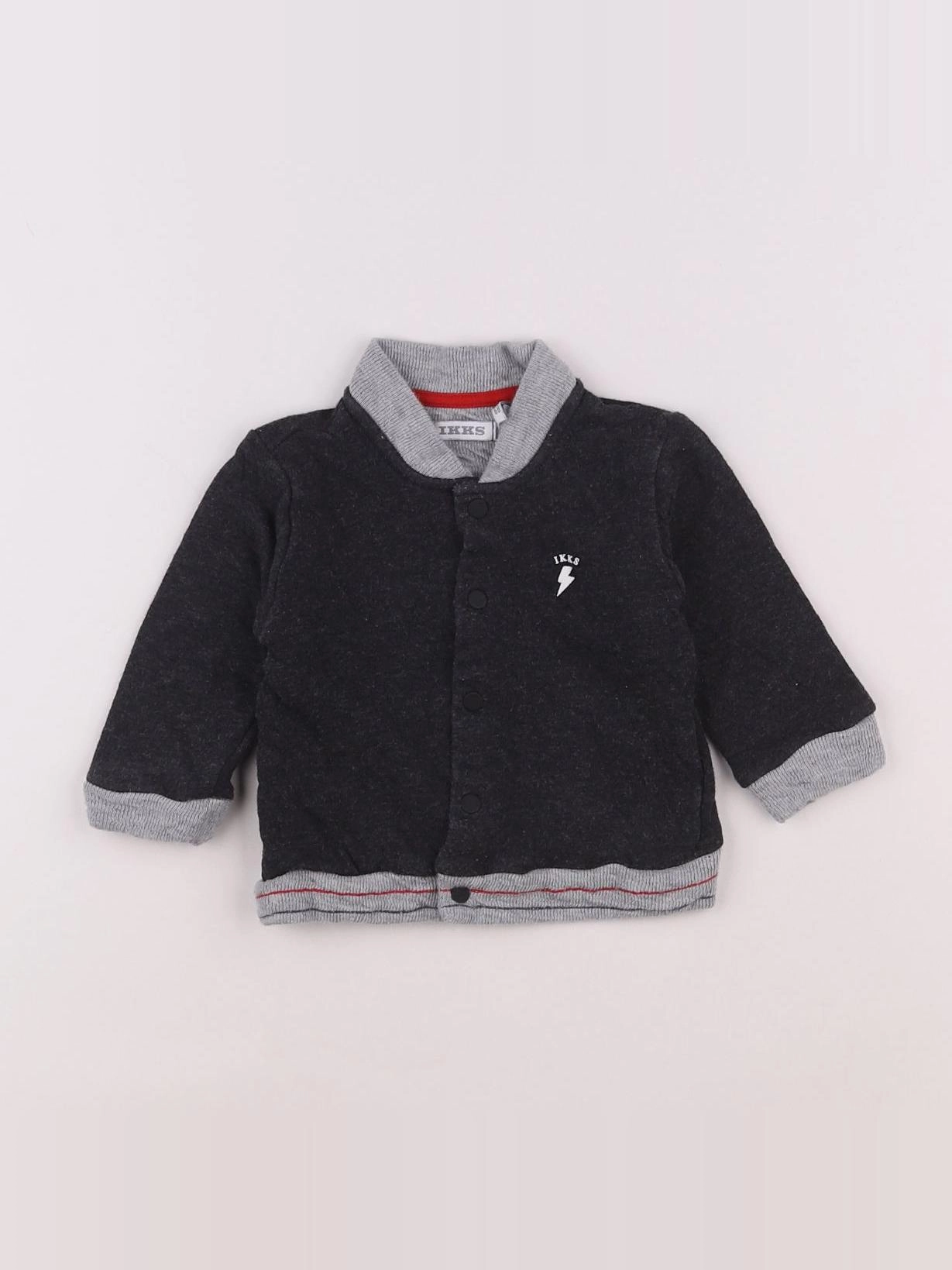 IKKS - sweat gris - 6 mois