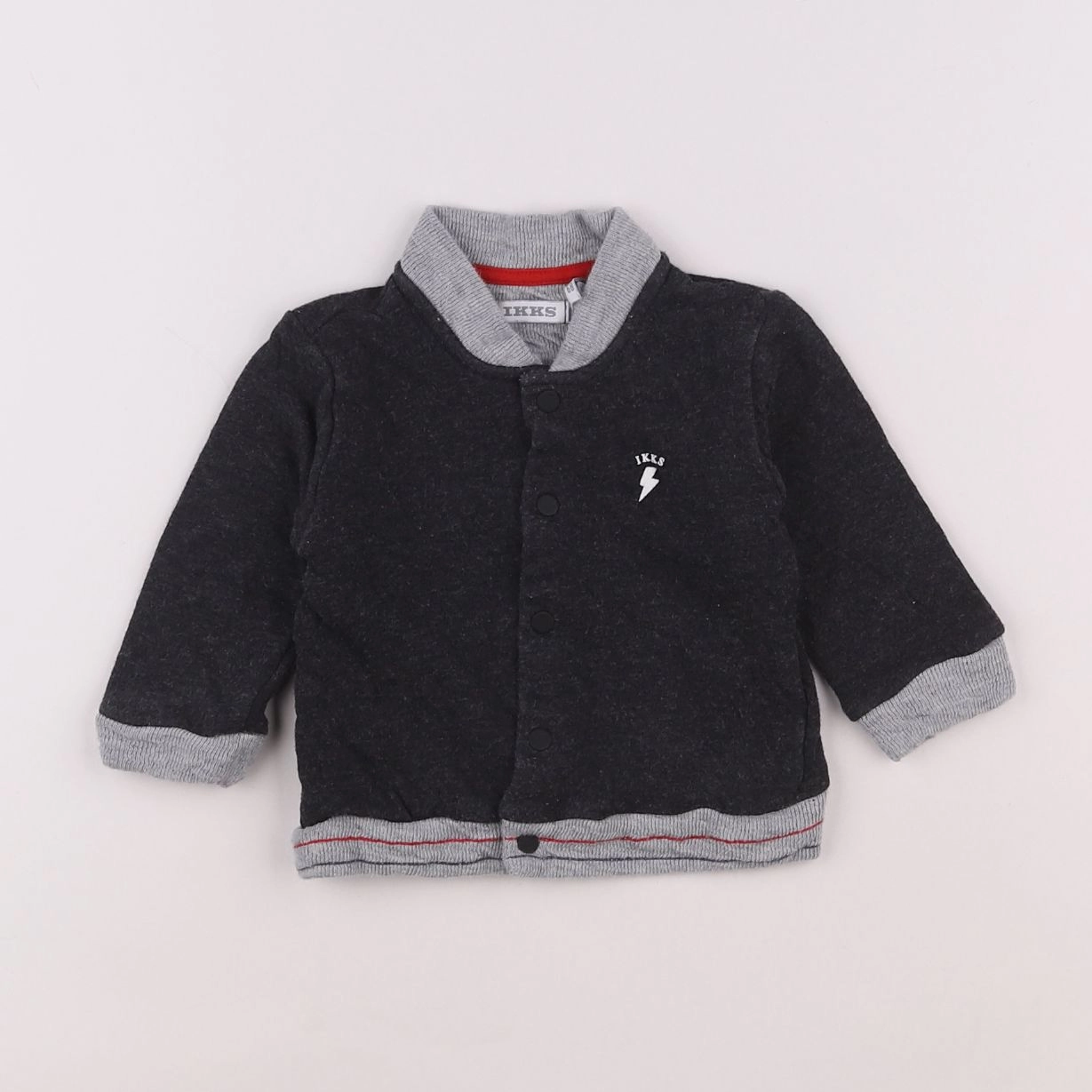 IKKS - sweat gris - 6 mois