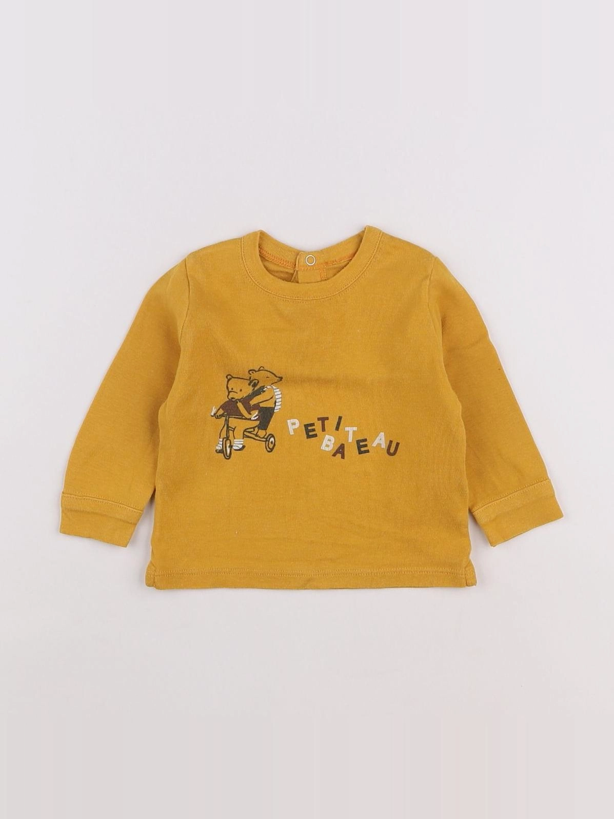 Petit Bateau - tee-shirt jaune - 6 mois