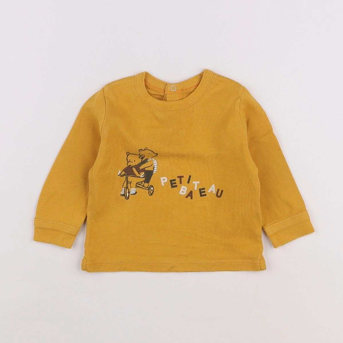 Petit Bateau - tee-shirt jaune - 6 mois