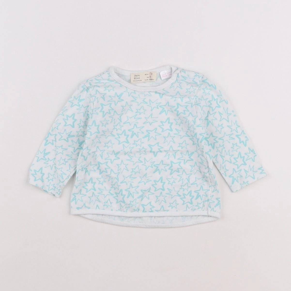 Zara - tee-shirt vert - 1/3 mois