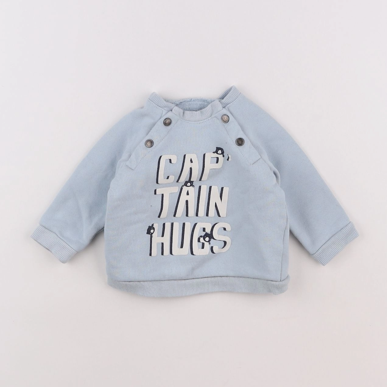 Vertbaudet - sweat bleu - 6 mois