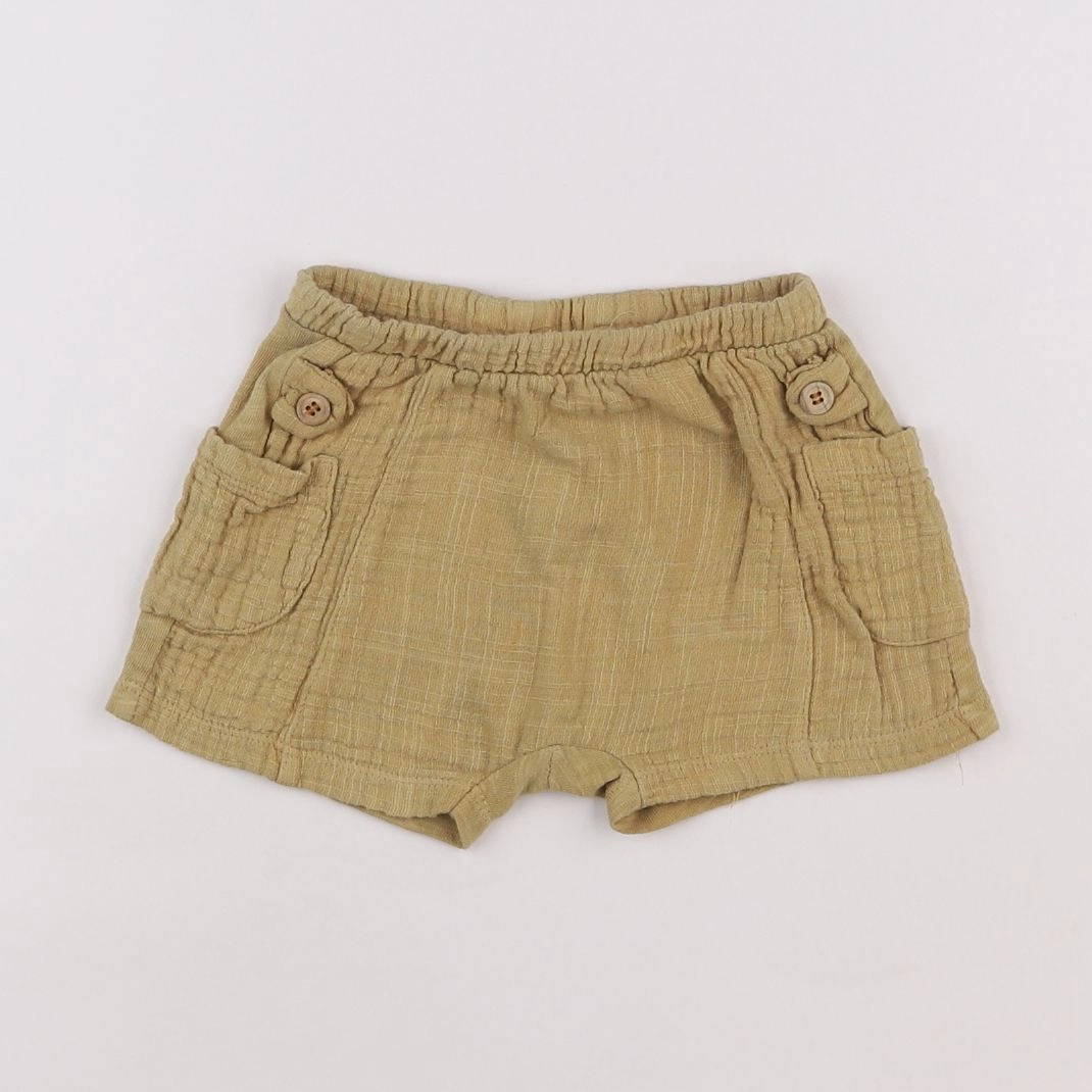 Zara - short jaune - 3/6 mois