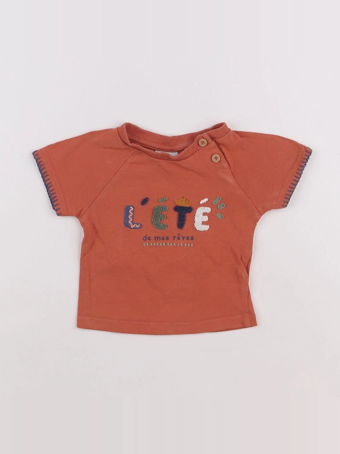 Tape à l'oeil - tee-shirt orange - 3 mois