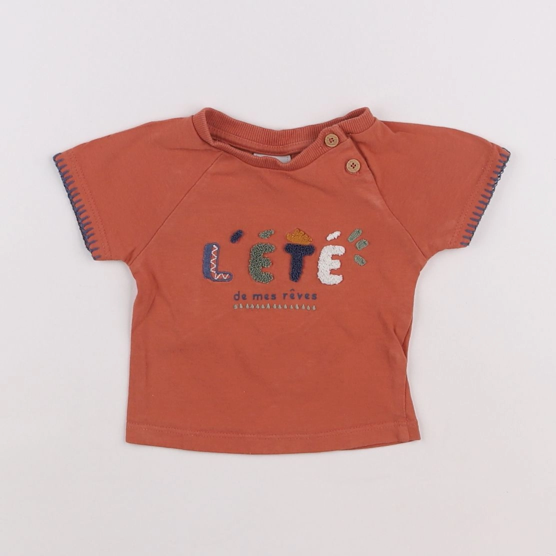Tape à l'oeil - tee-shirt orange - 3 mois