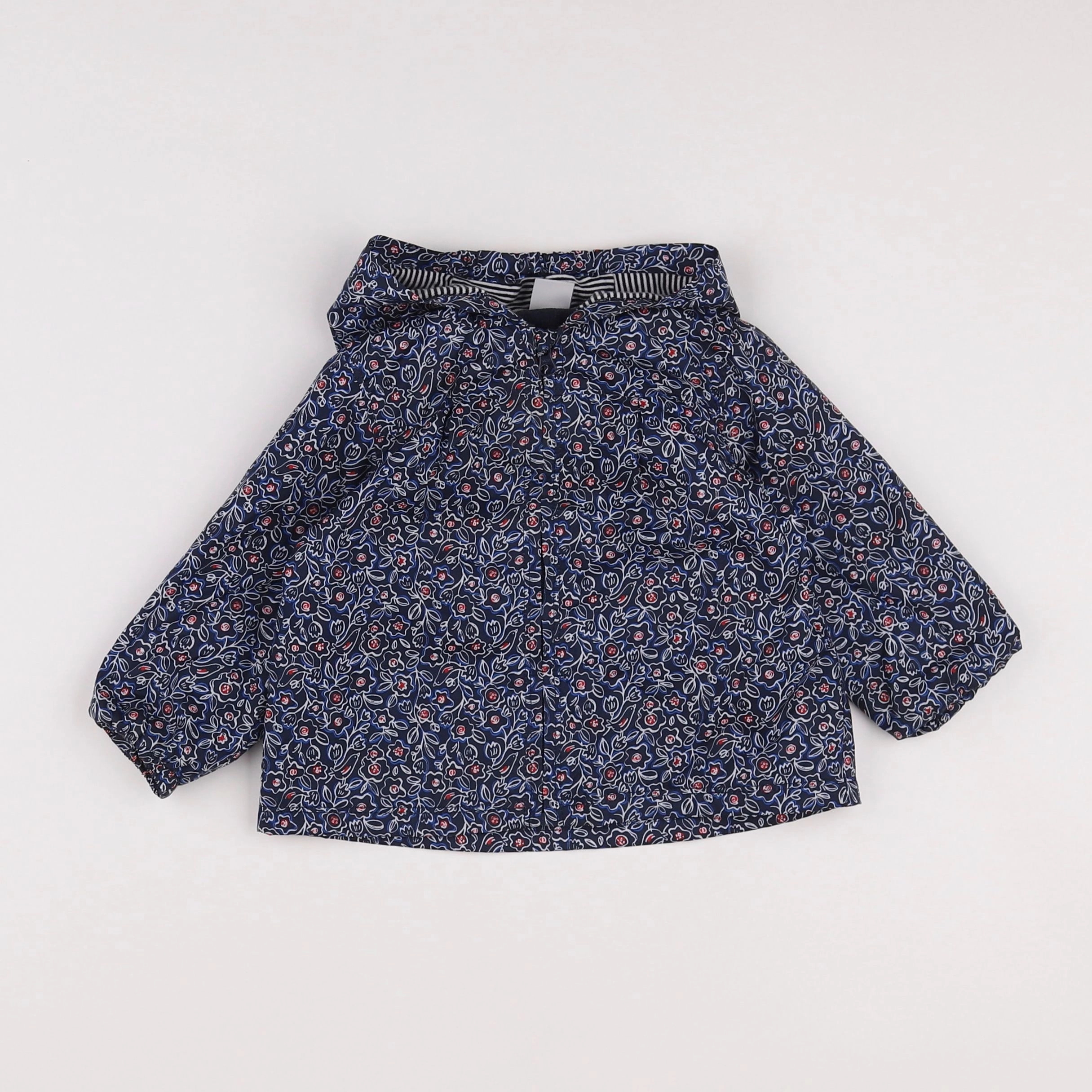 Petit Bateau - imperméable bleu - 12 mois