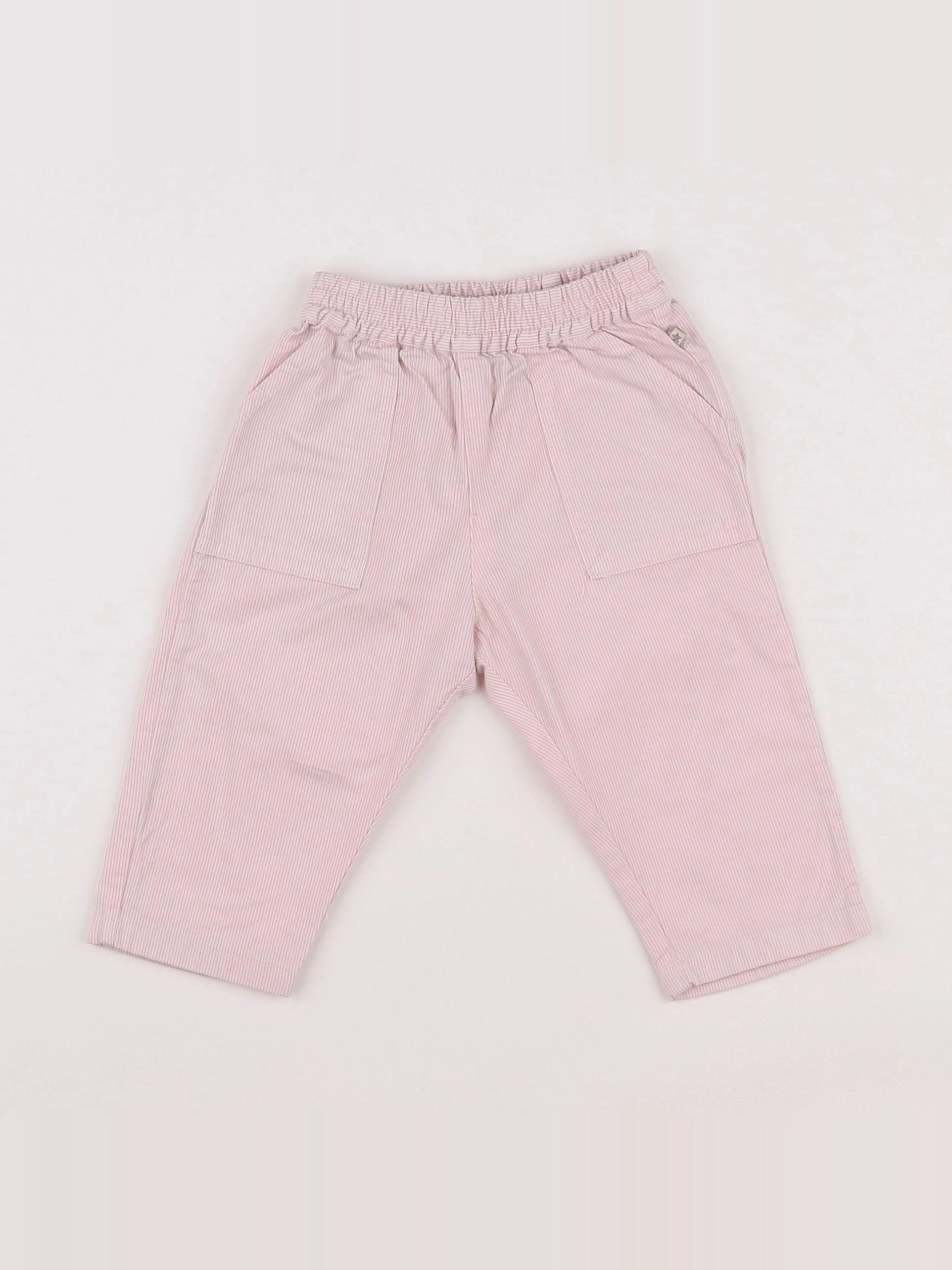 Bonton - sarouel rose - 12 mois