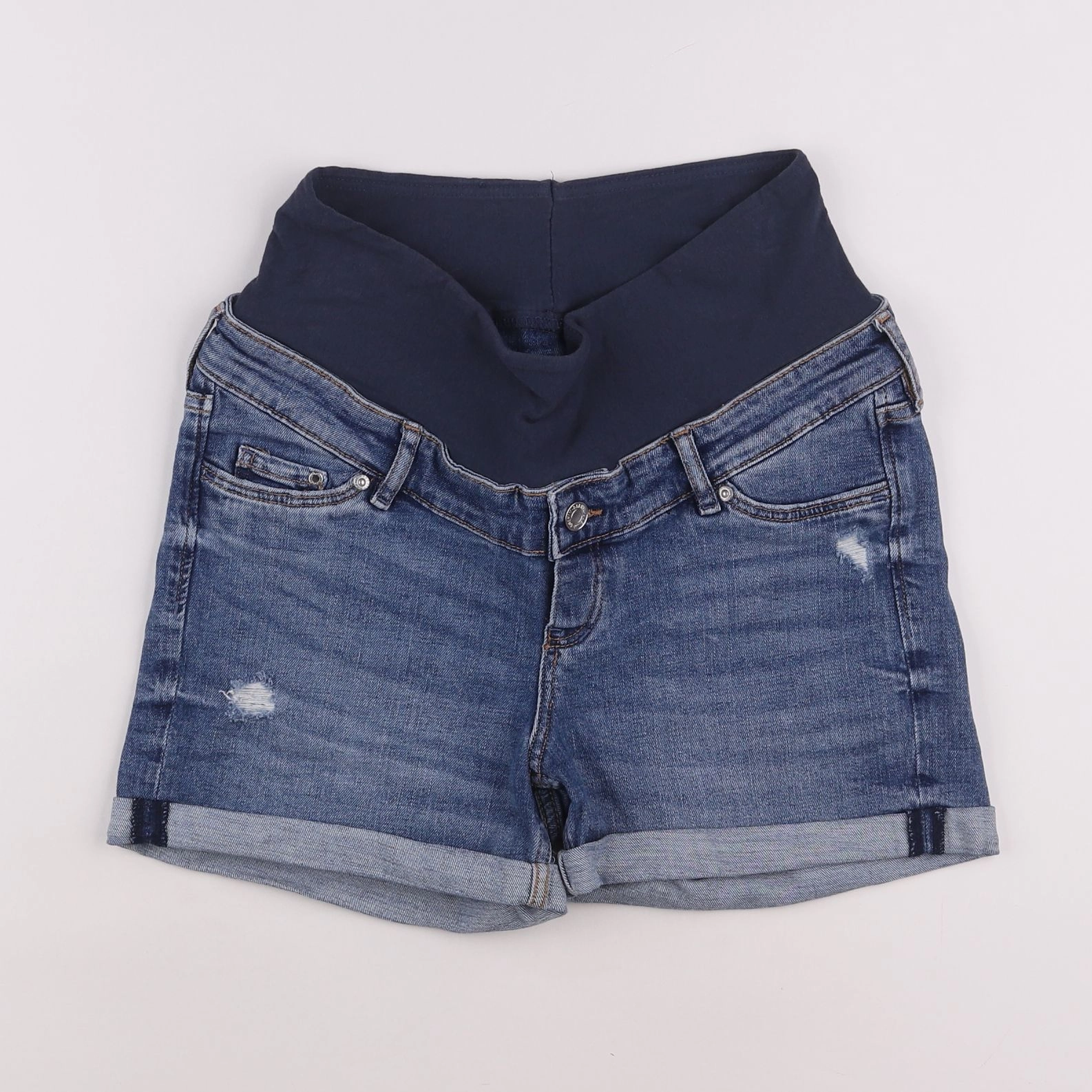H&M - short grossesse bleu - 34