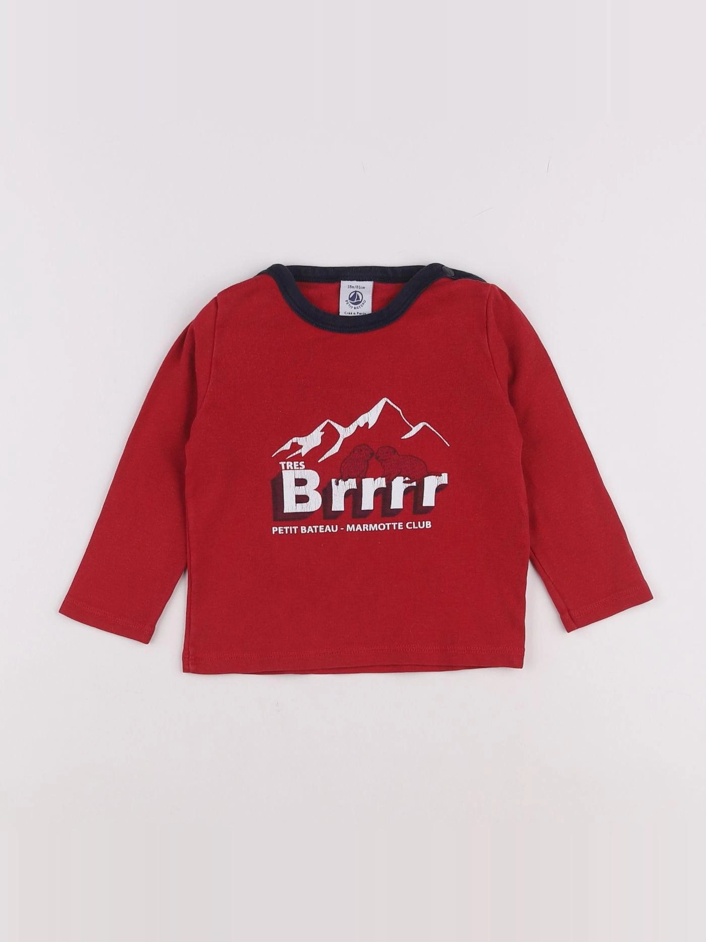Petit Bateau - tee-shirt rouge - 18 mois