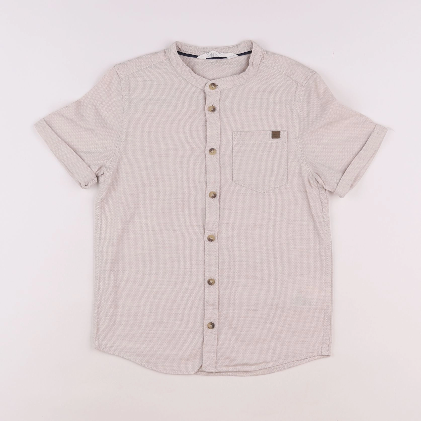 H&M - chemise beige - 7/8 ans