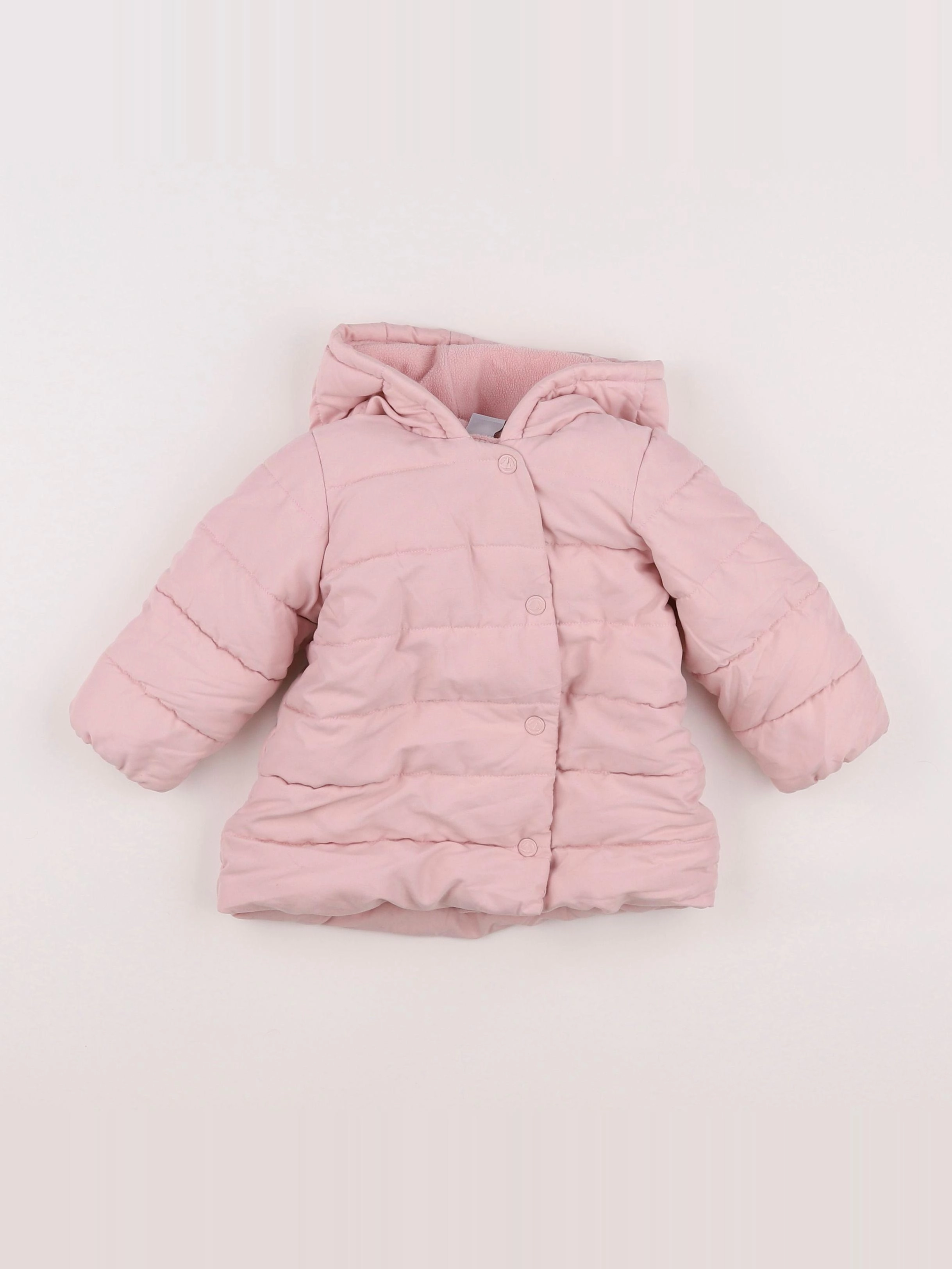 Petit Bateau - doudoune rose - 12 mois