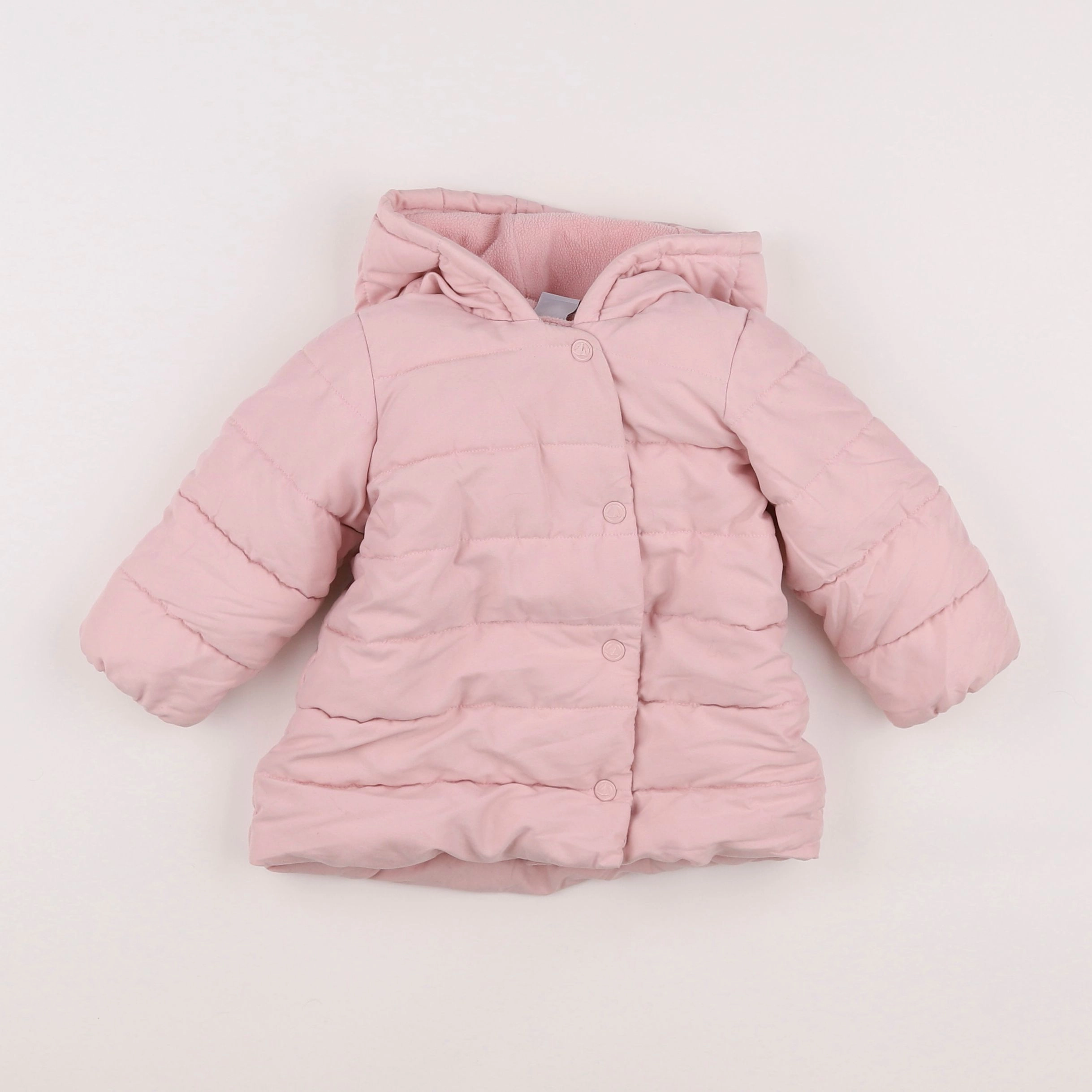 Petit Bateau - manteau rose - 12 mois