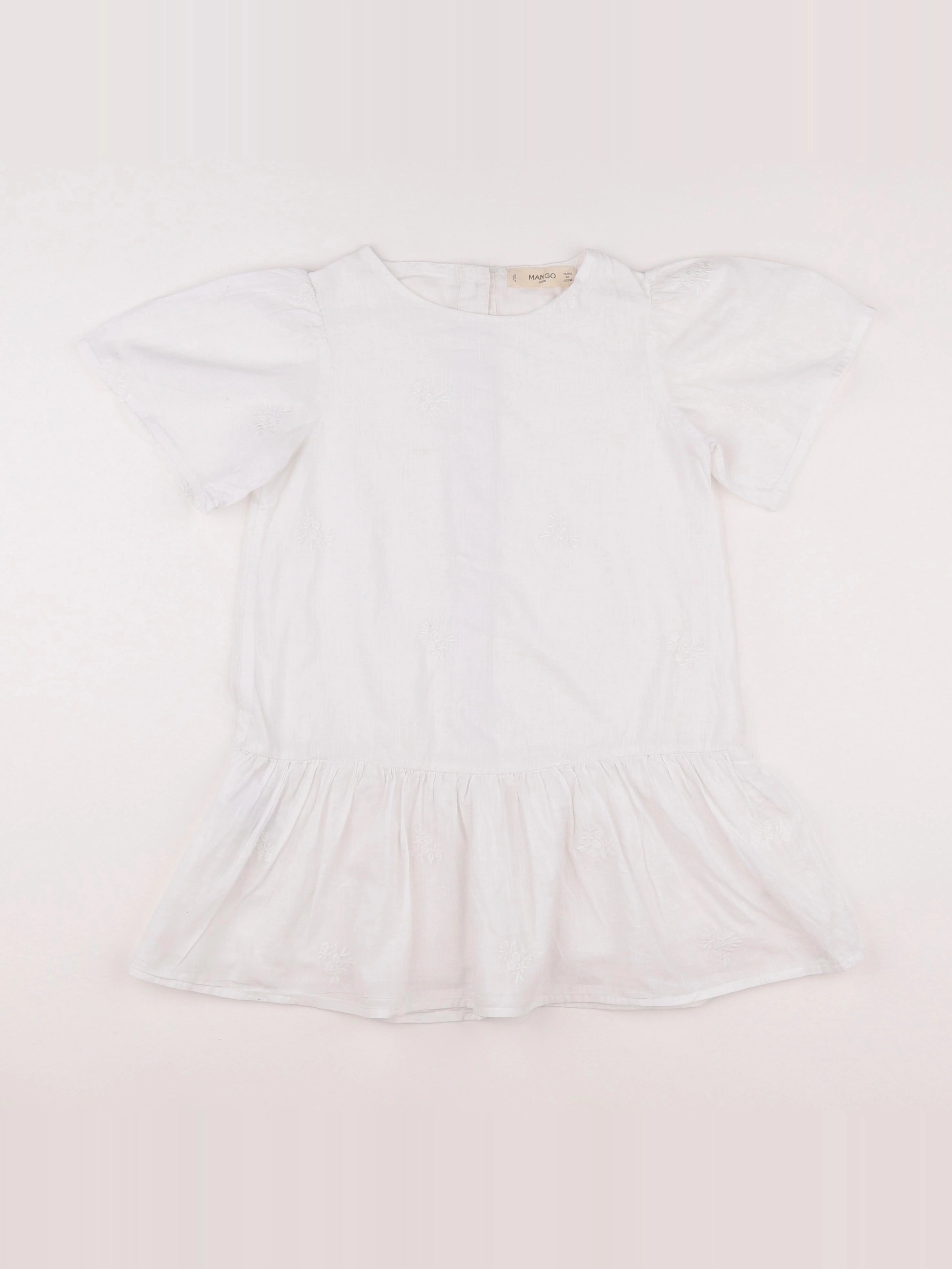 Mango - robe blanc - 6/7 ans